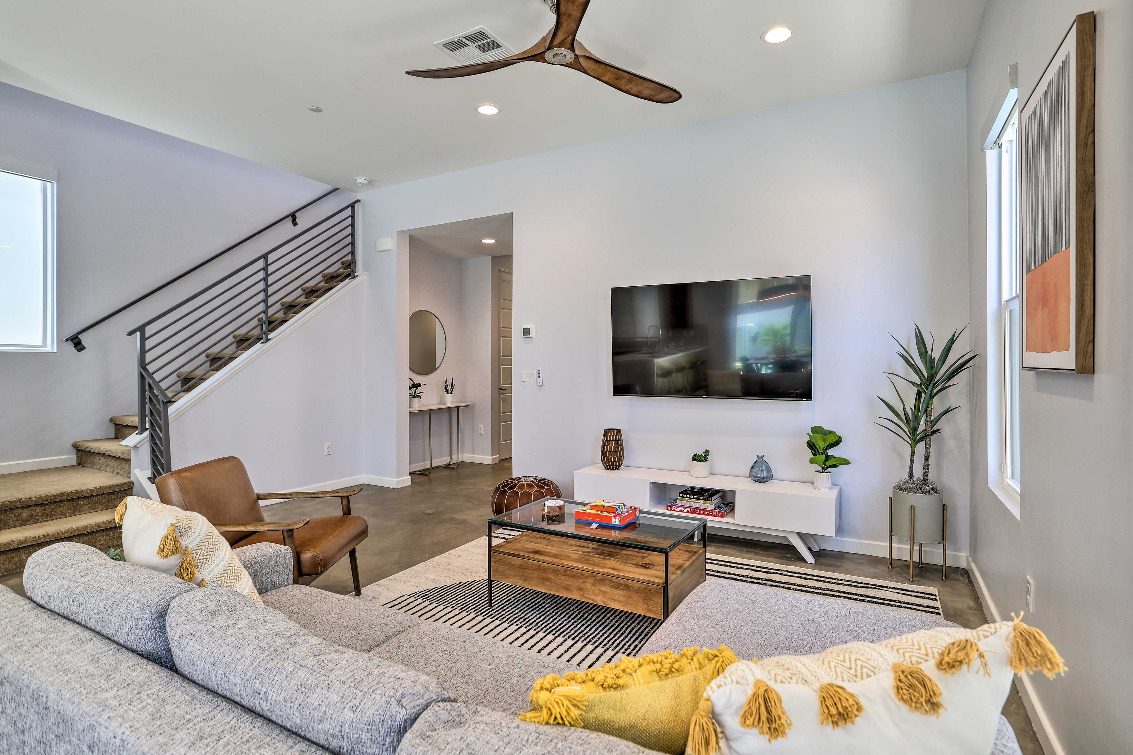 Living Room | Smart TV | 1st-Floor Bed & Bath