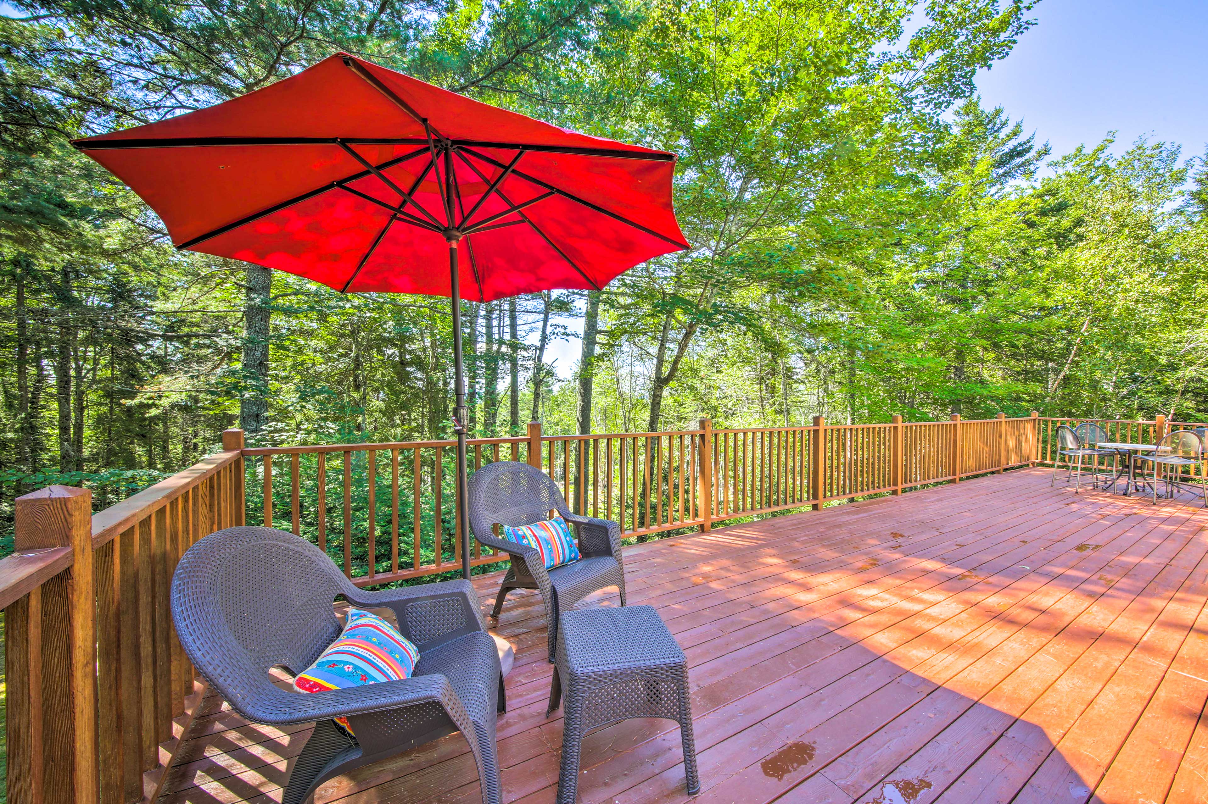 Wraparound Deck | Patio Furniture | Outdoor Dining | Bay & Mountain Views