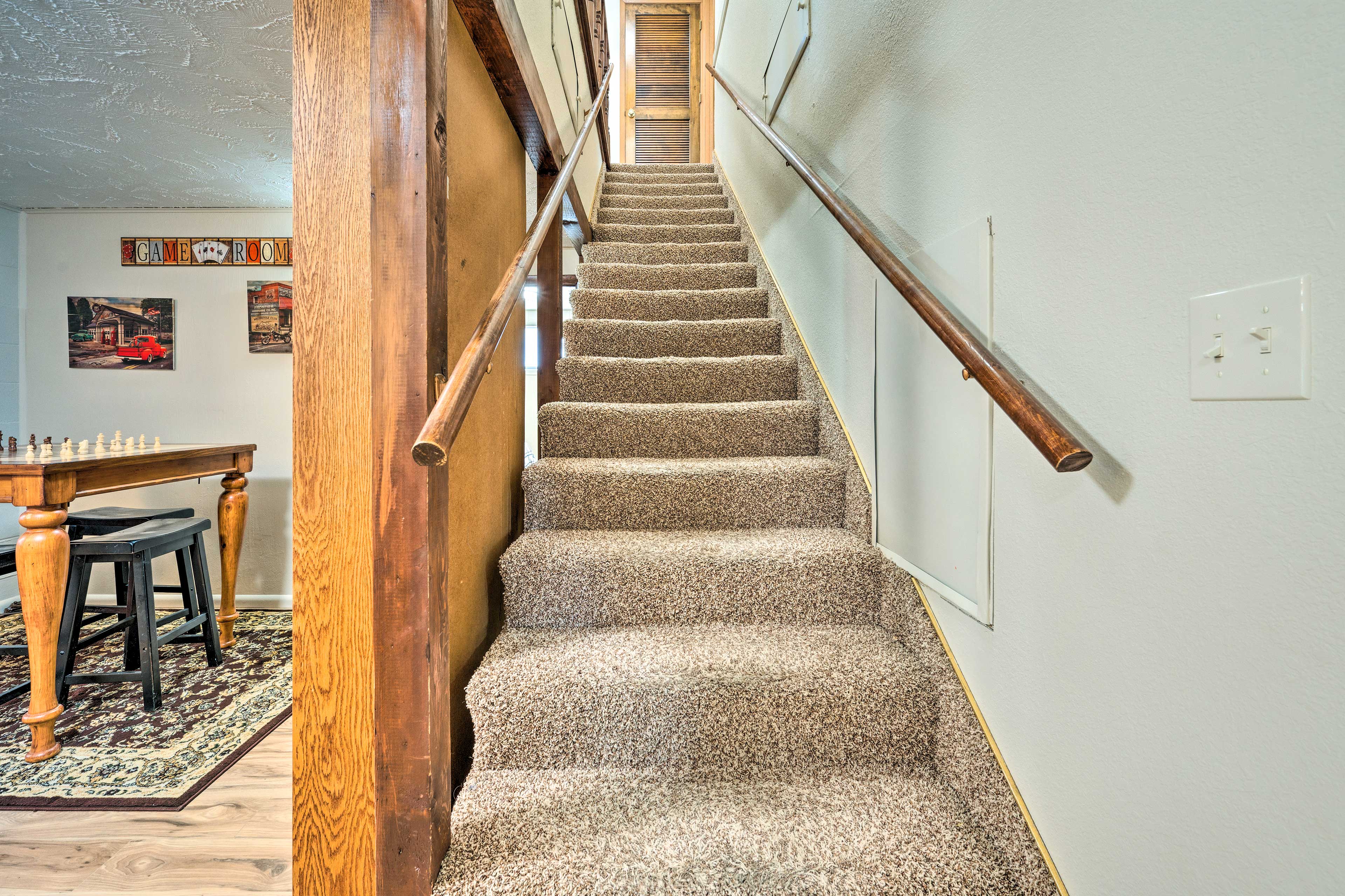 Stairs Required to Access Upstairs Bedrooms & Bathroom