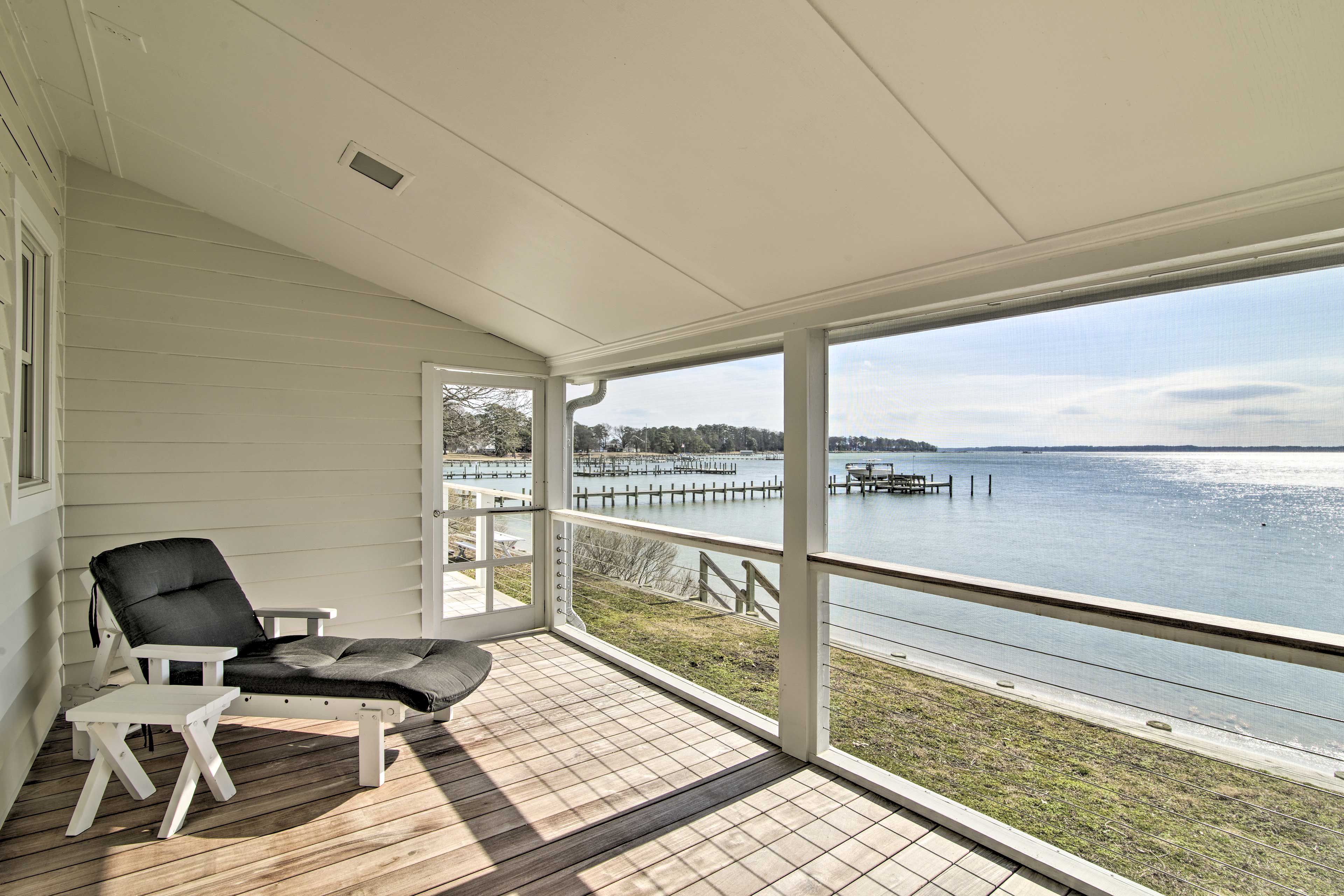 Deltaville Vacation Rental | 3BR | 3BA | 2,000 Sq Ft | Steps Required to Access