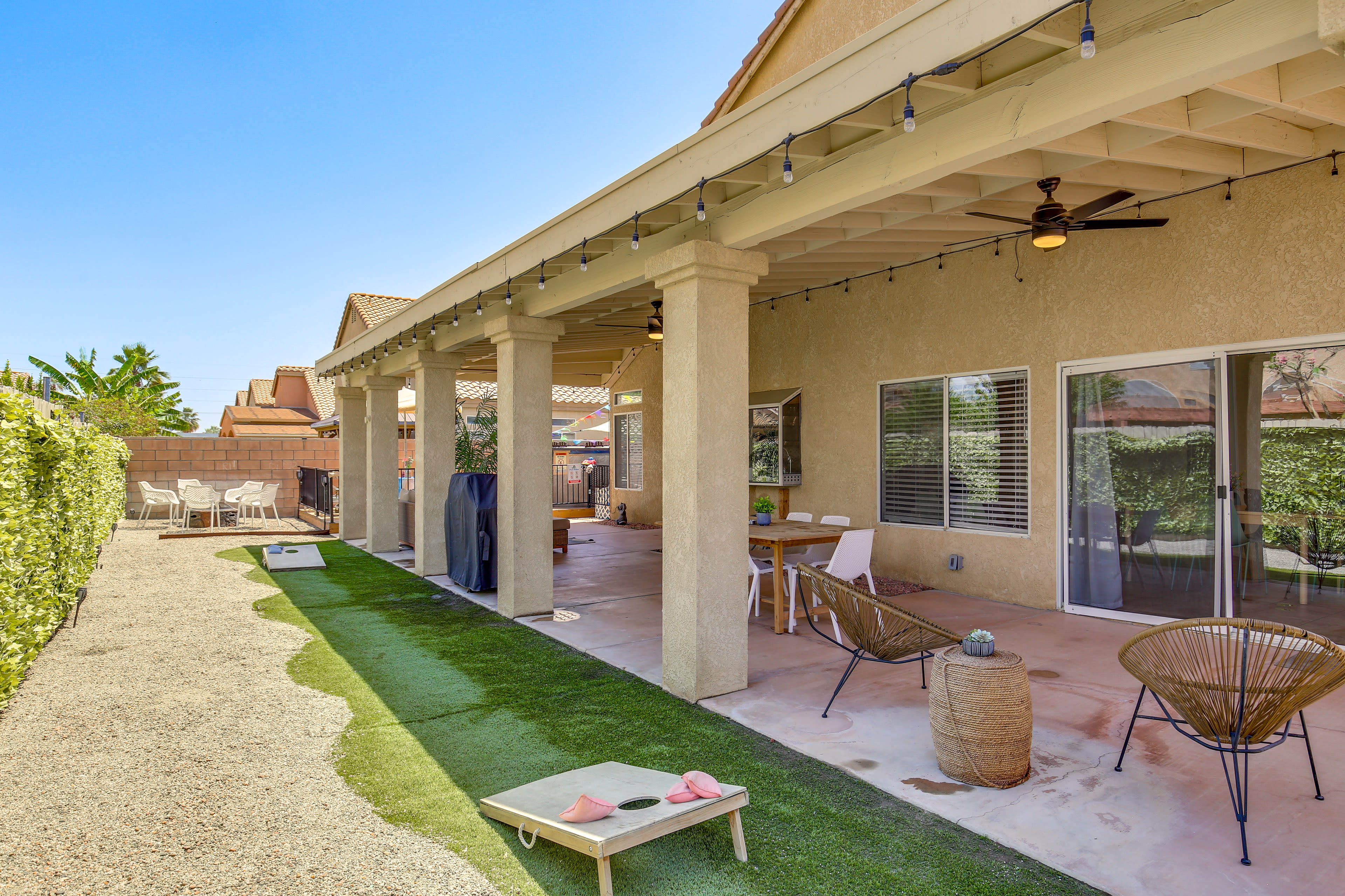 Private Yard | Wood-Burning Fire Pit | Yard Games | Pool & Lounge Chairs