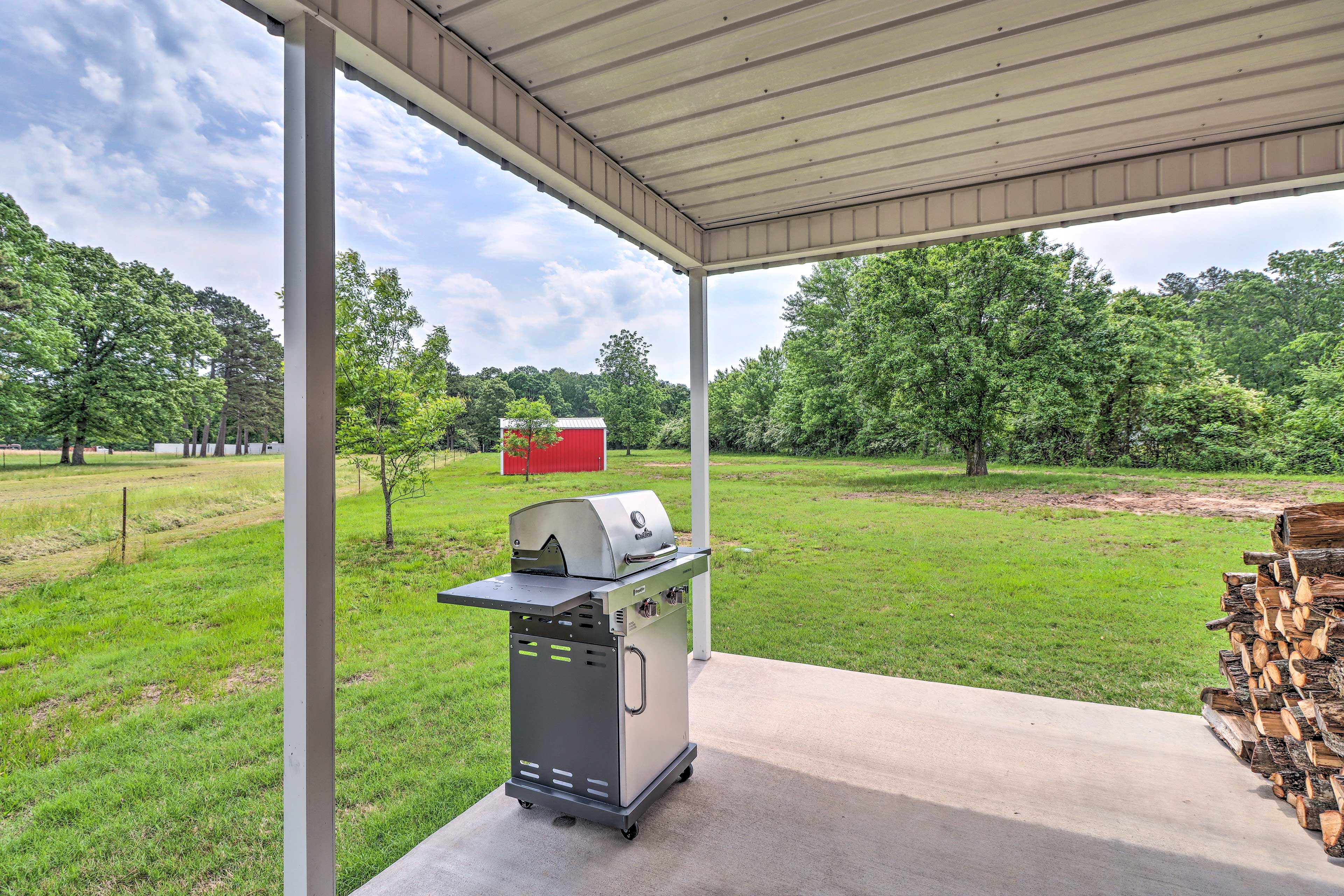 Patio | Gas Grill | Outdoor Dining Area | Fire Pit (Wood Provided)