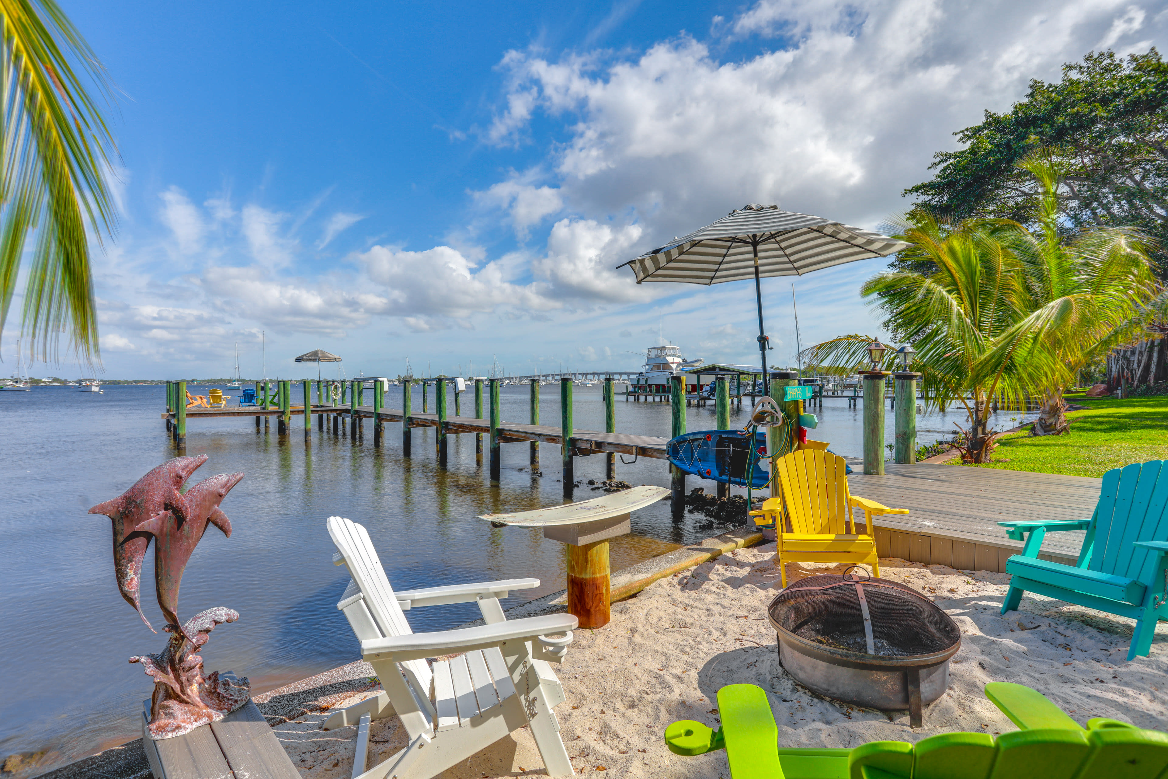 Shared Backyard | Boat Dock | Direct Saint Lucie River Access | Walk to Downtown