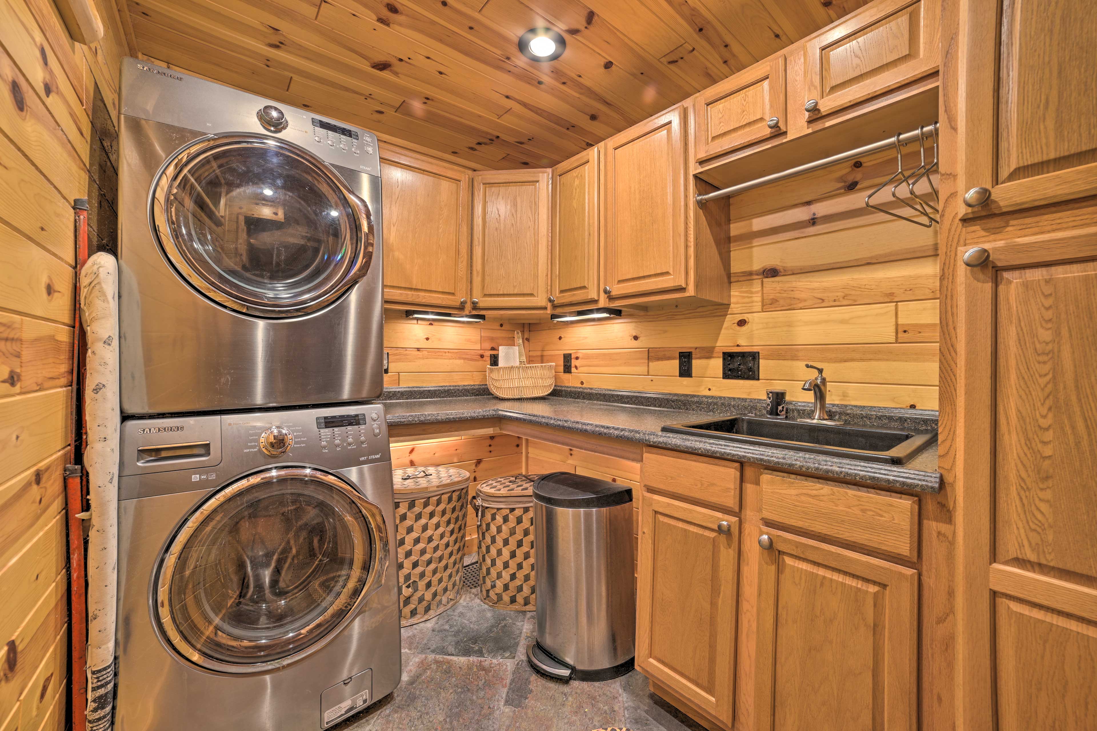 Laundry Room | Washer + Dryer | Iron + Board