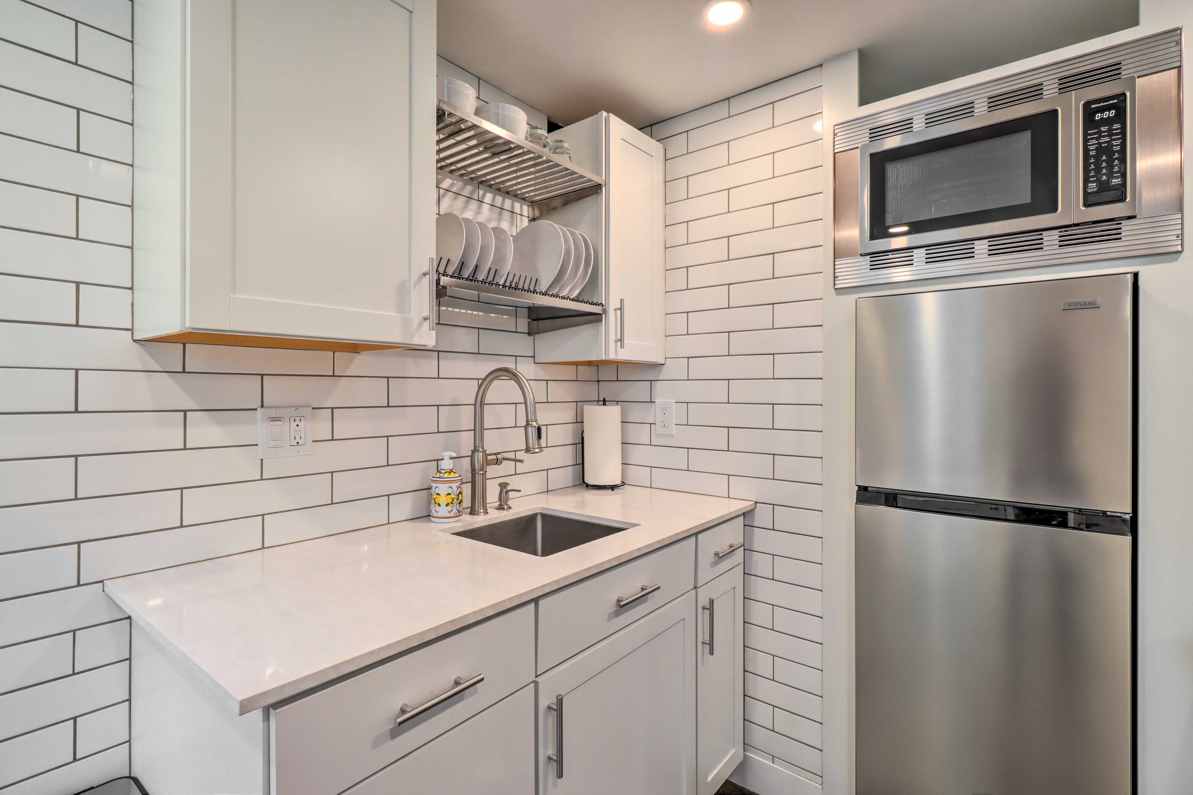 Kitchenette | Pet Friendly w/ Fee