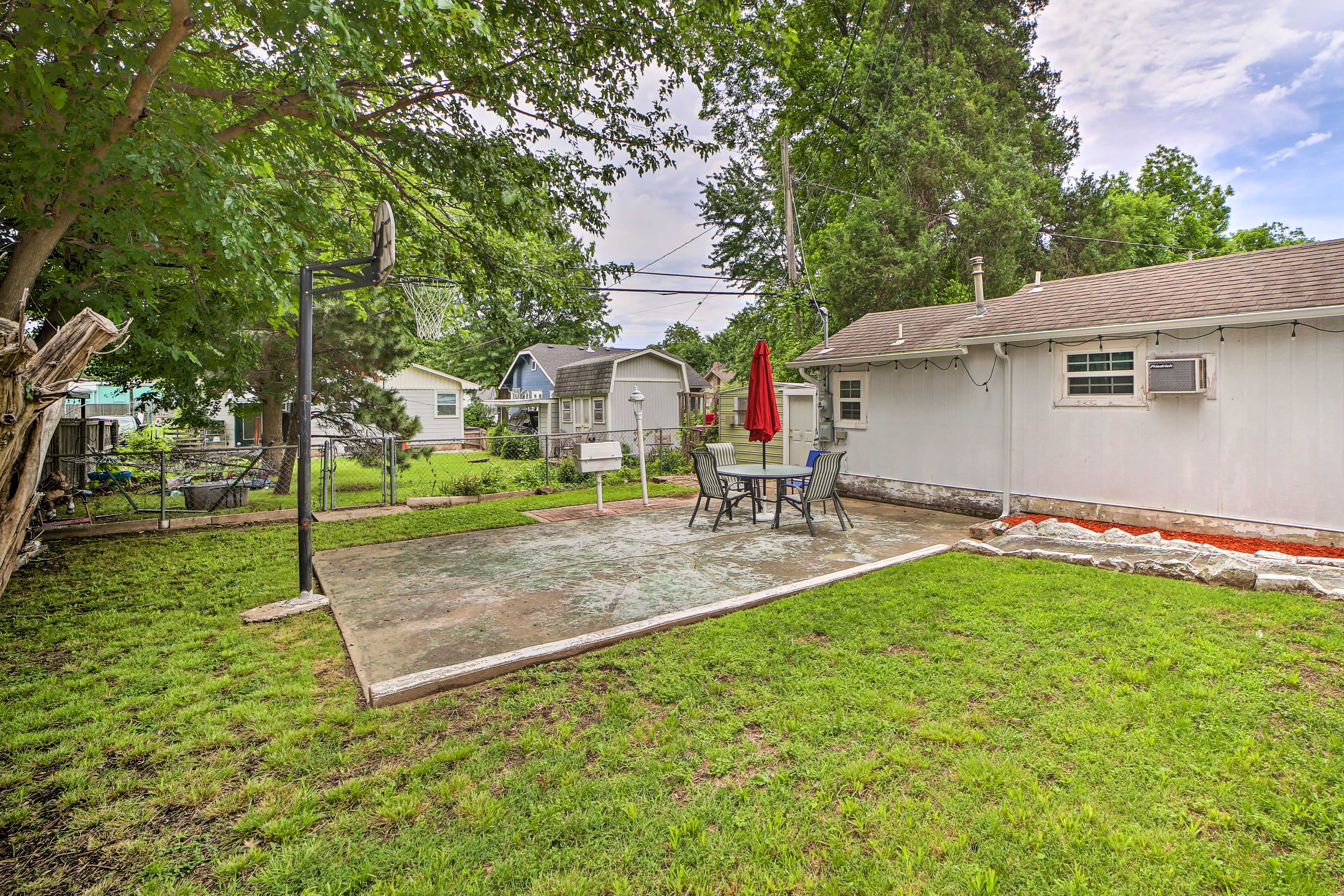 Shared Patio | Shared Basketball Hoop