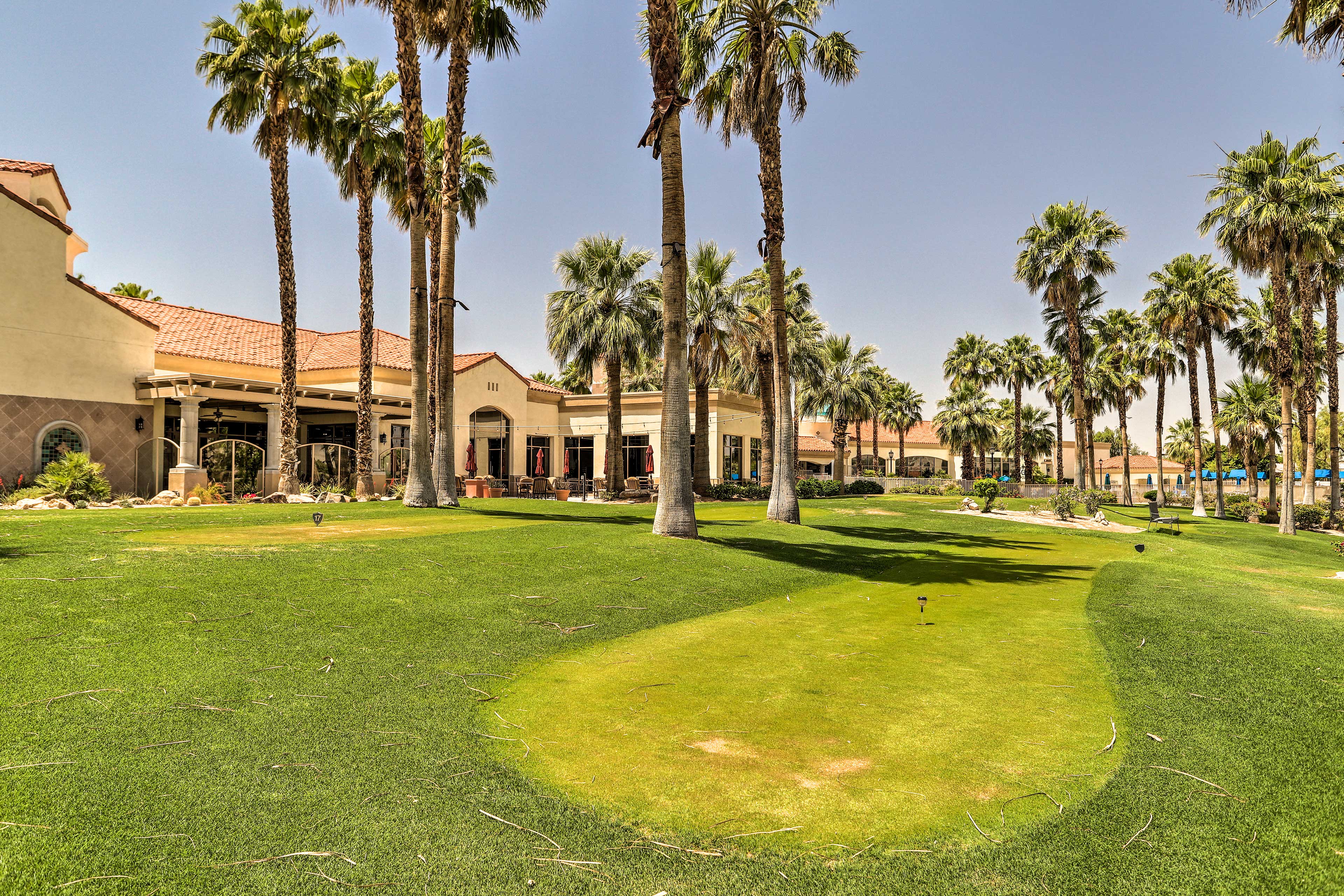 Sun City Shadow Hills | Golf Course + Clubhouse Exterior