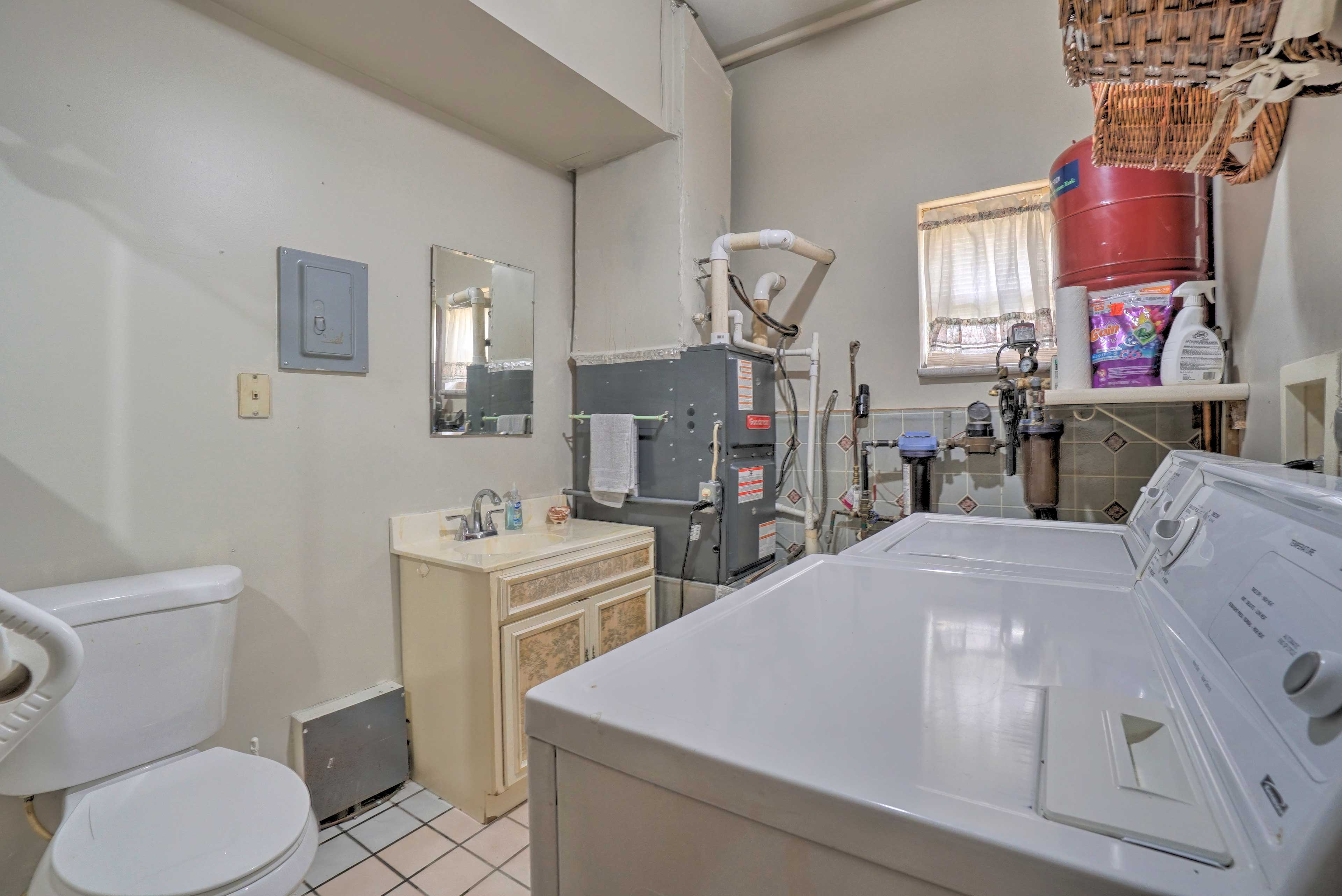 Half Bathroom & Laundry Room