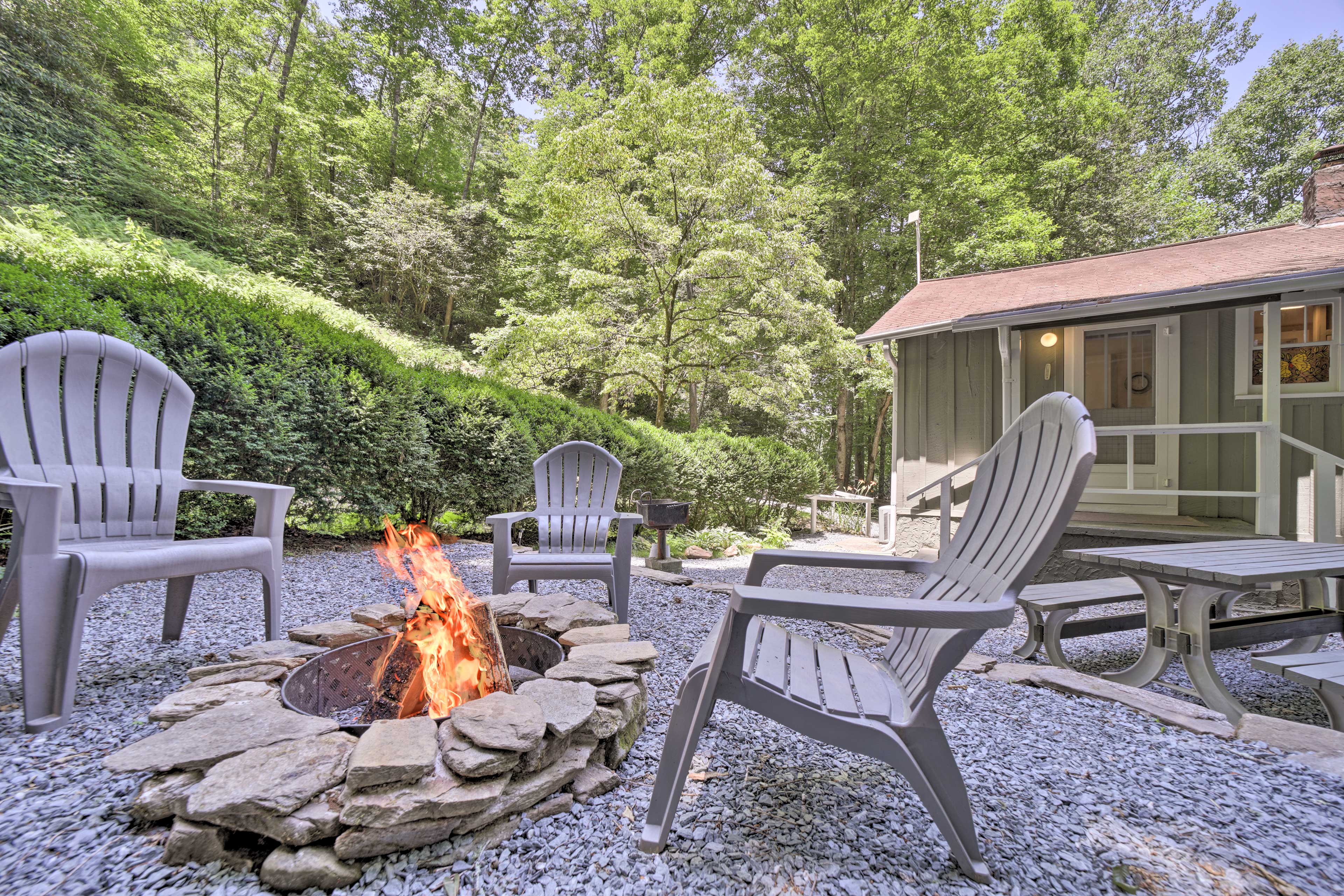 Outdoor Space | Private Fire Pit | Charcoal Grill