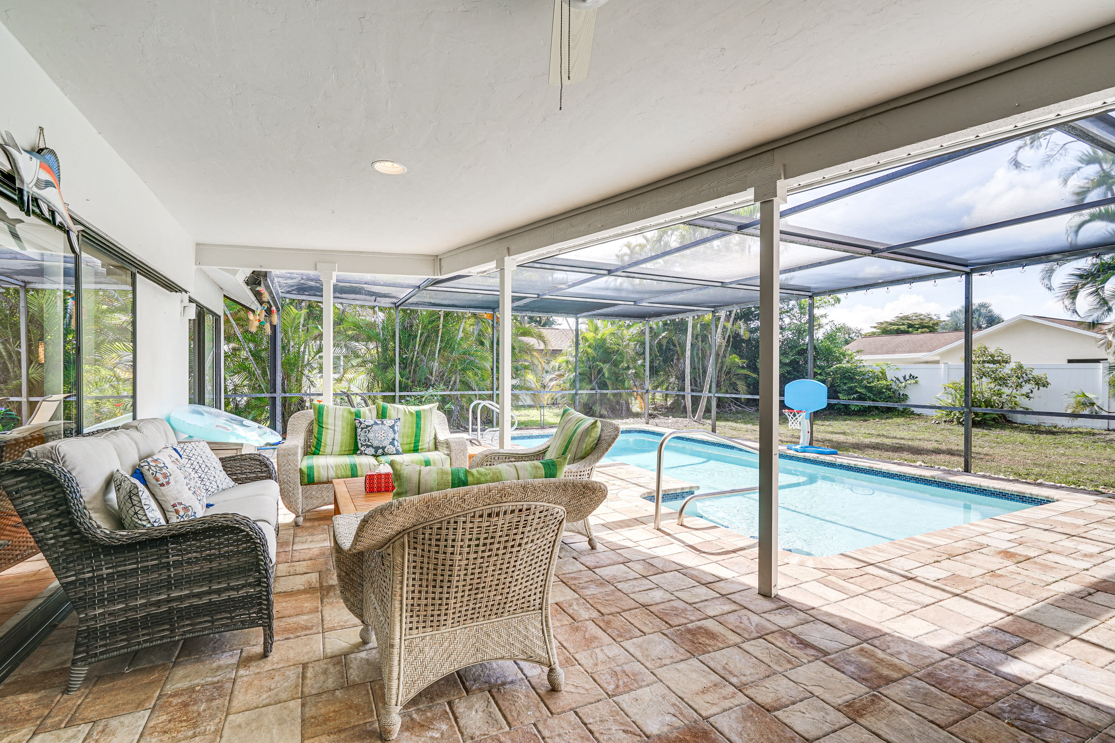 Covered Patio | Outdoor Seating Area | Private Pool