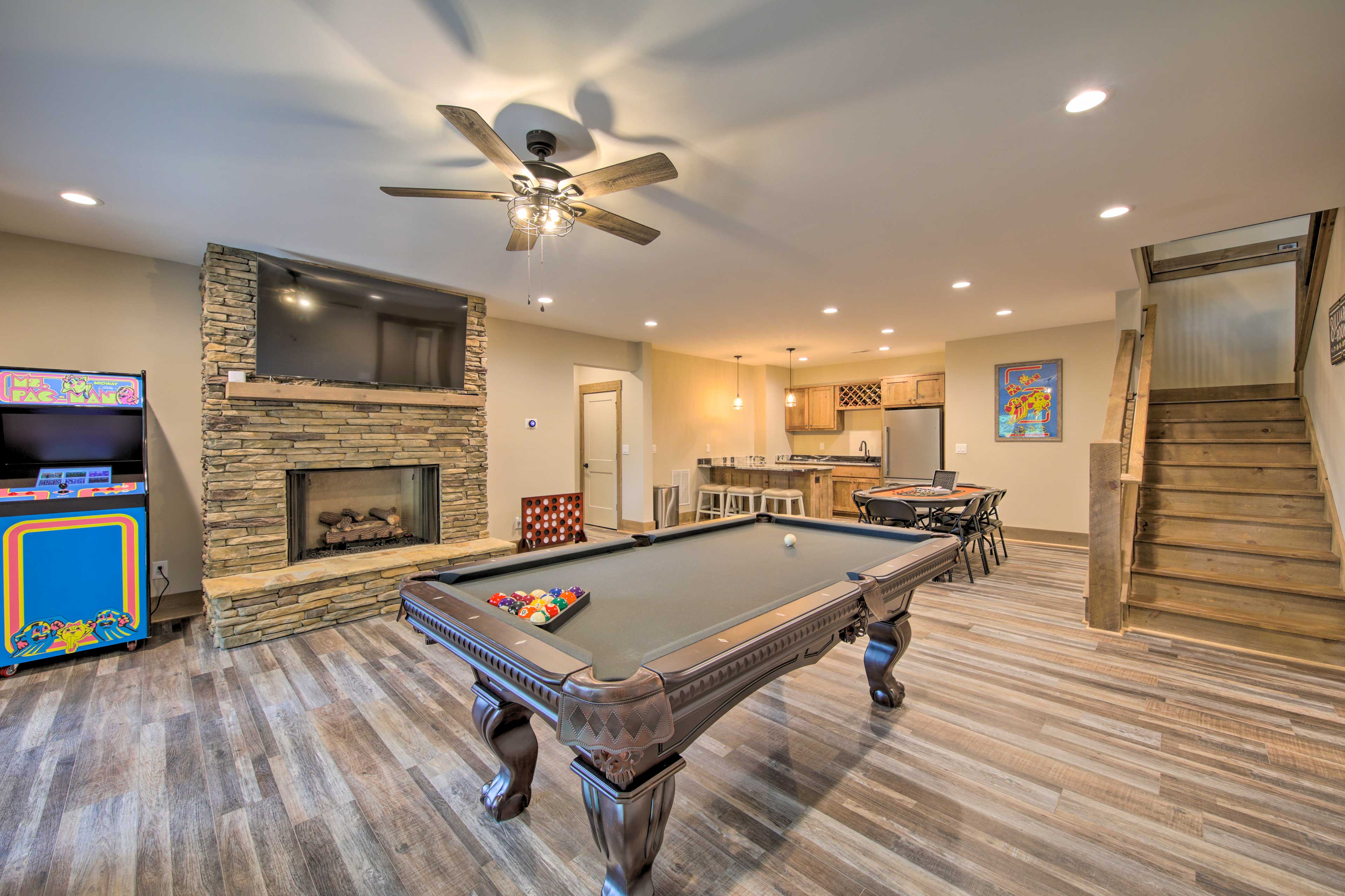 Game Room | Basement Floor | Poker Table | Arcade Game | Wet Bar