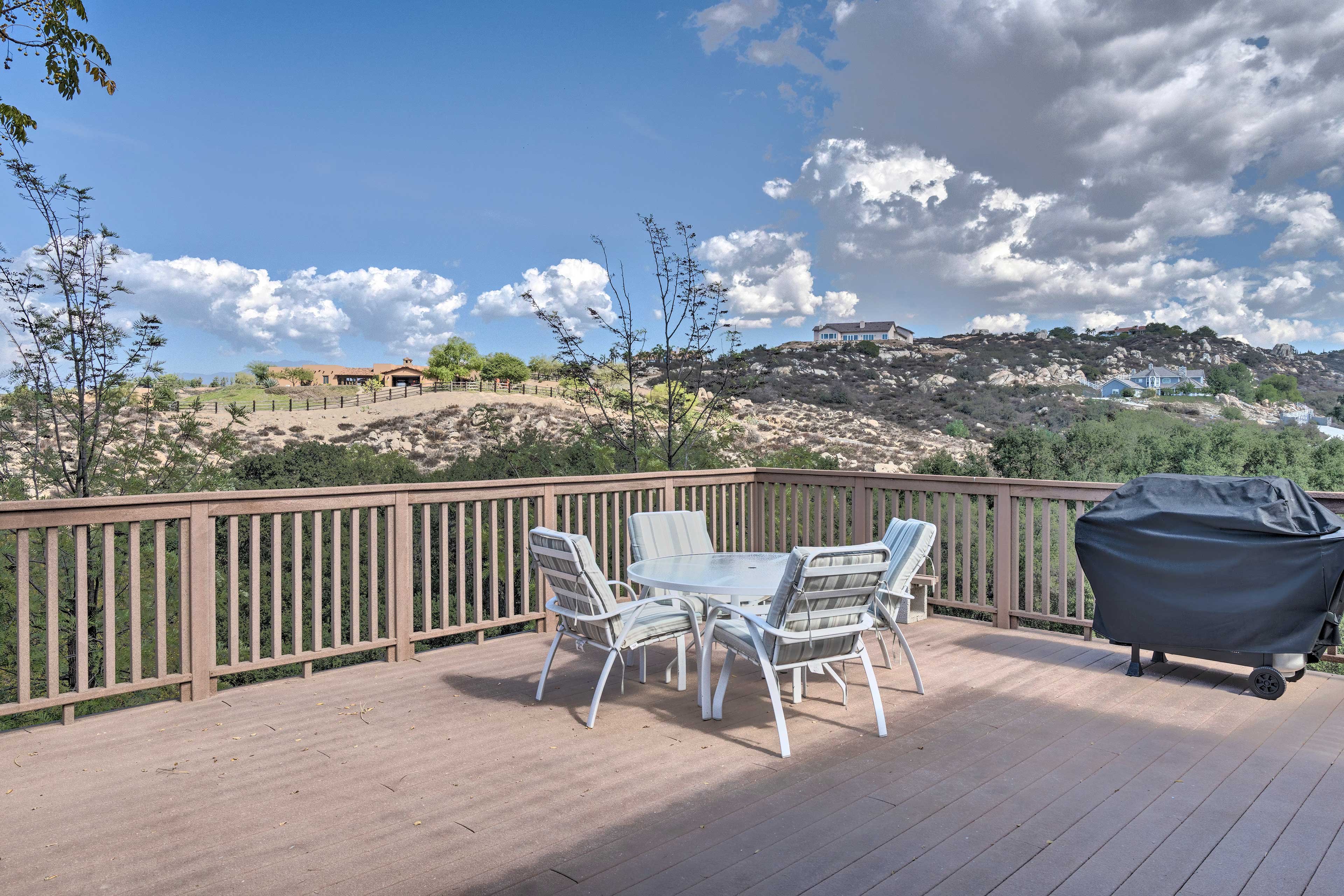 Deck | Gas Grill | Mountain Views