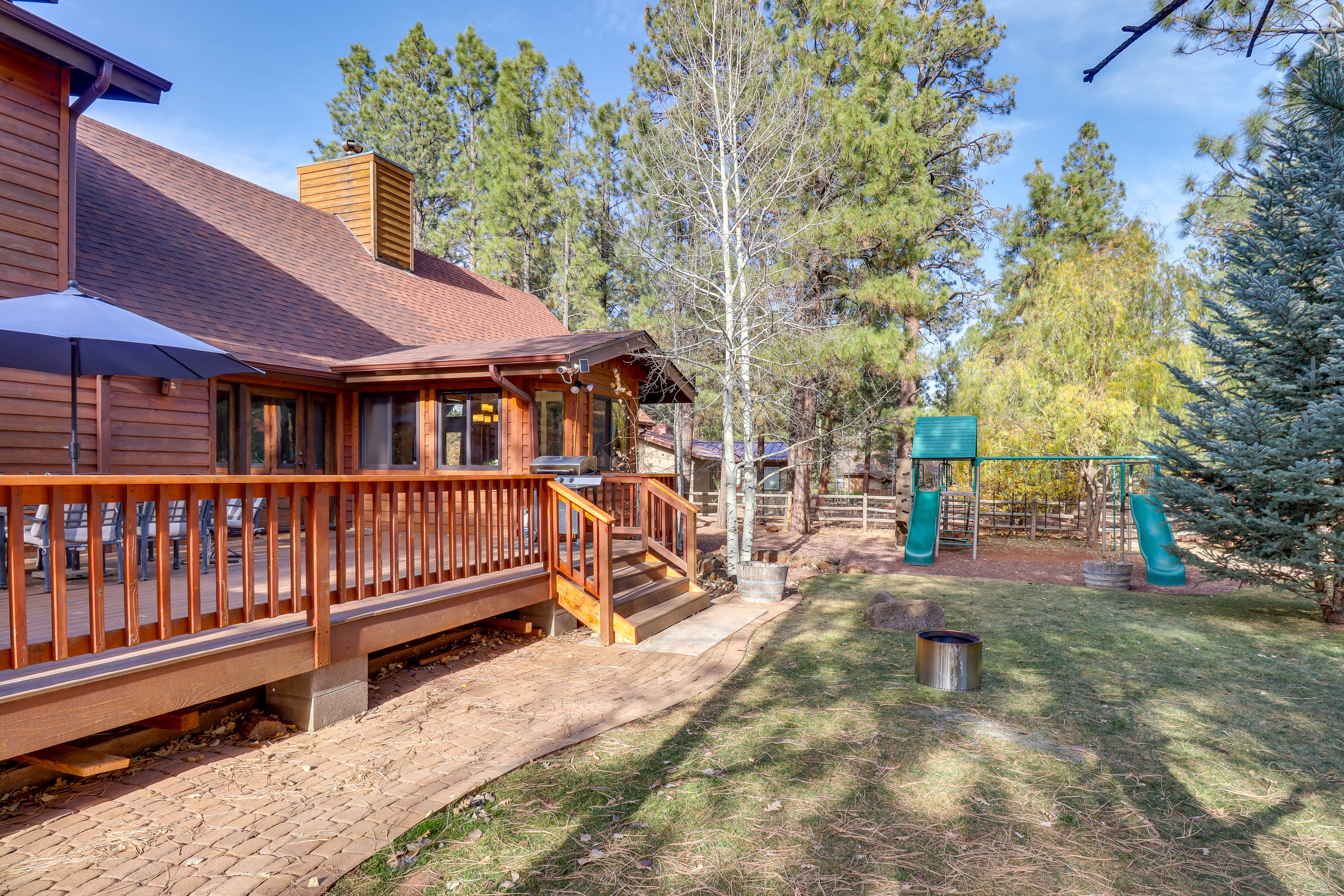 Cabin Exterior | Private Yard w/ Playground