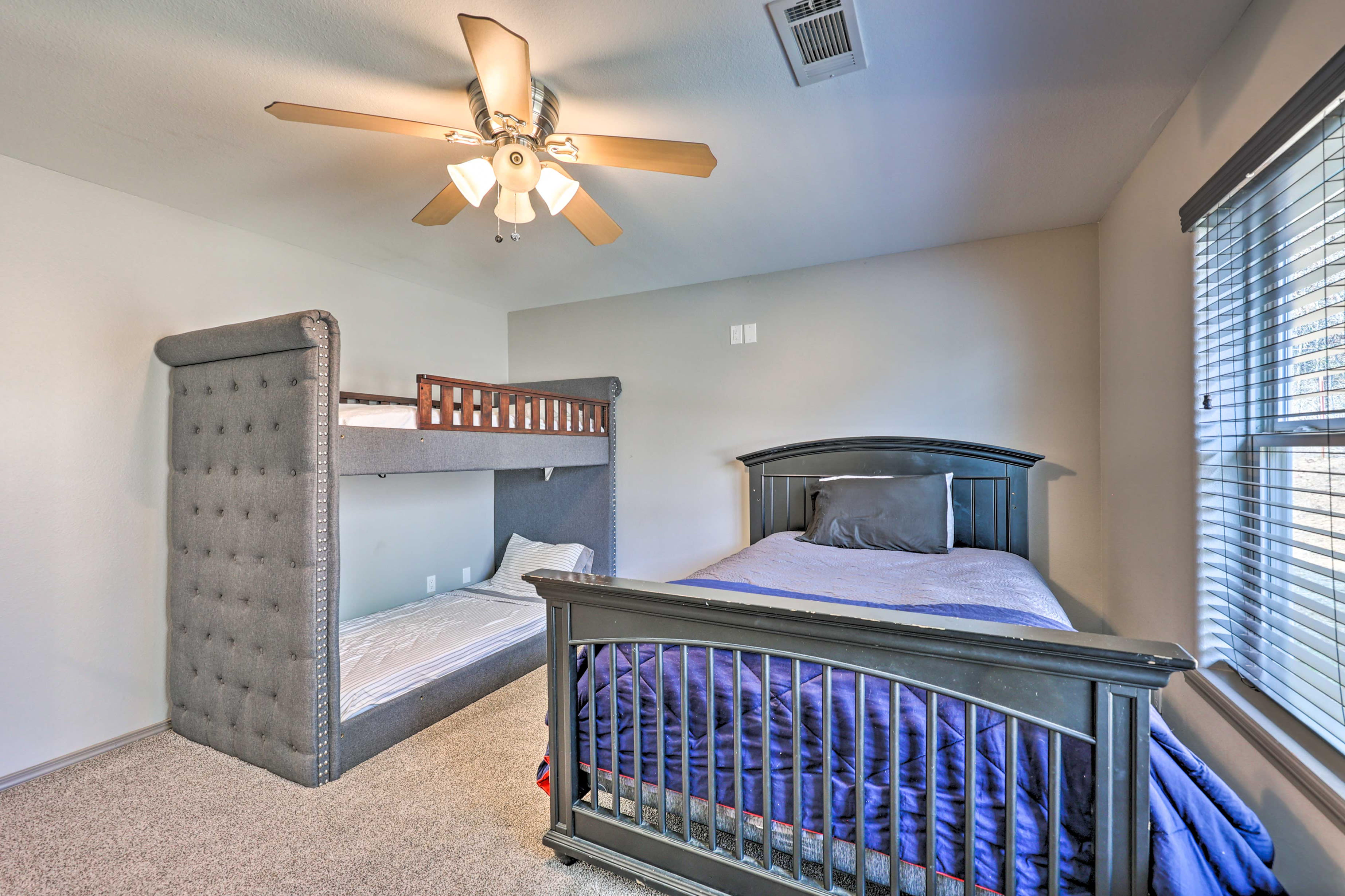 Bedroom 2 | Queen Bed | Twin Bunk Bed | Linens Provided