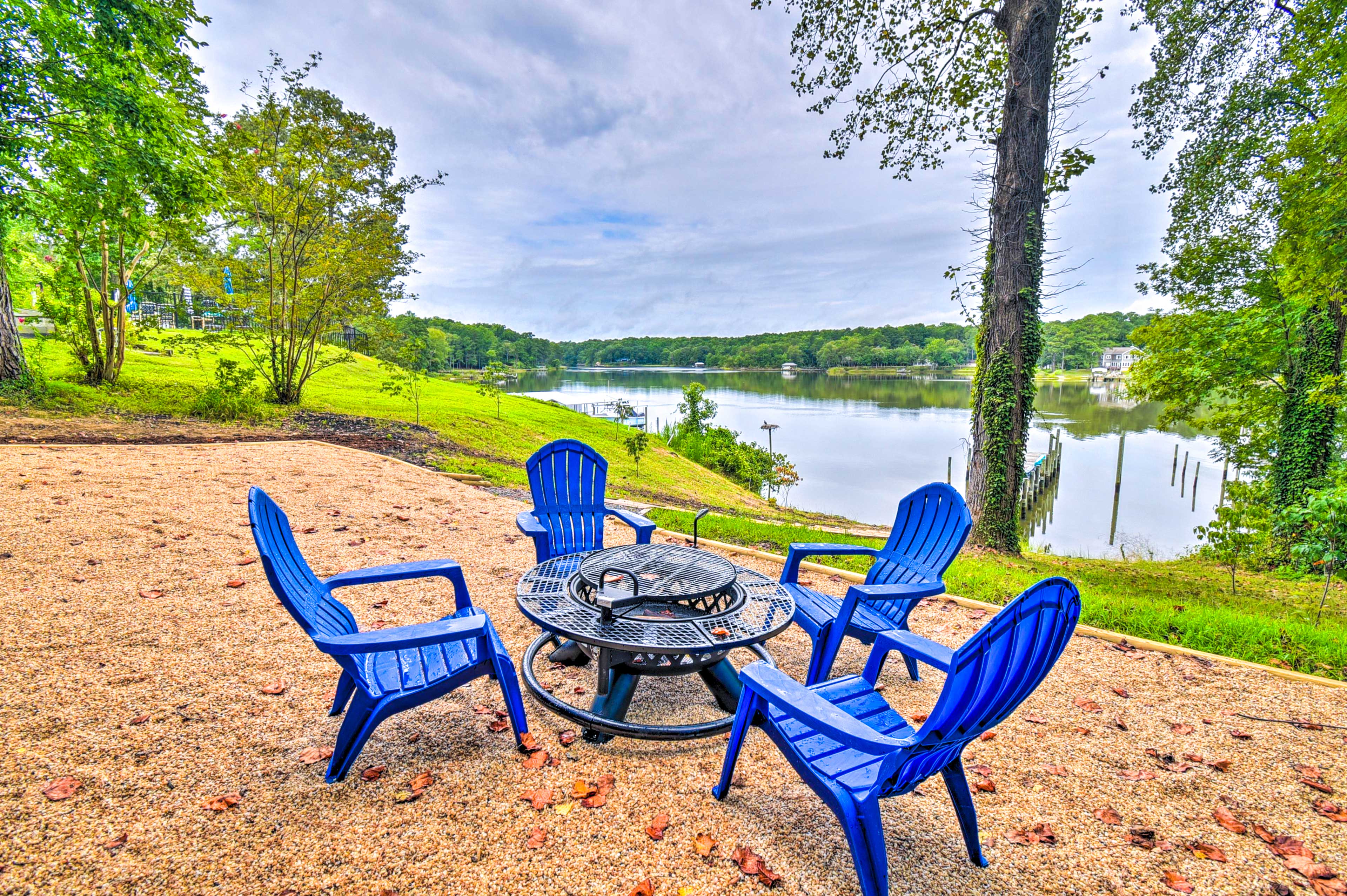 Outdoor Space | Fire Pit w/ Grill Grate | Private Boat Dock