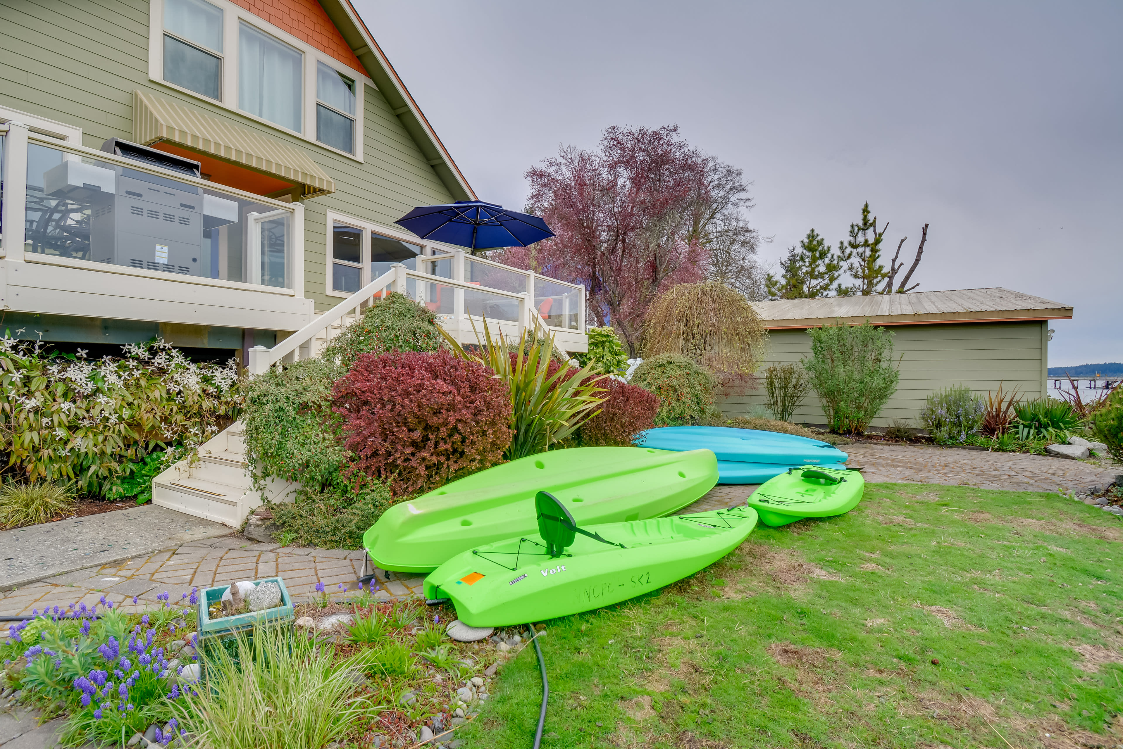 Backyard | Kayaks & Paddleboards Available | Playset