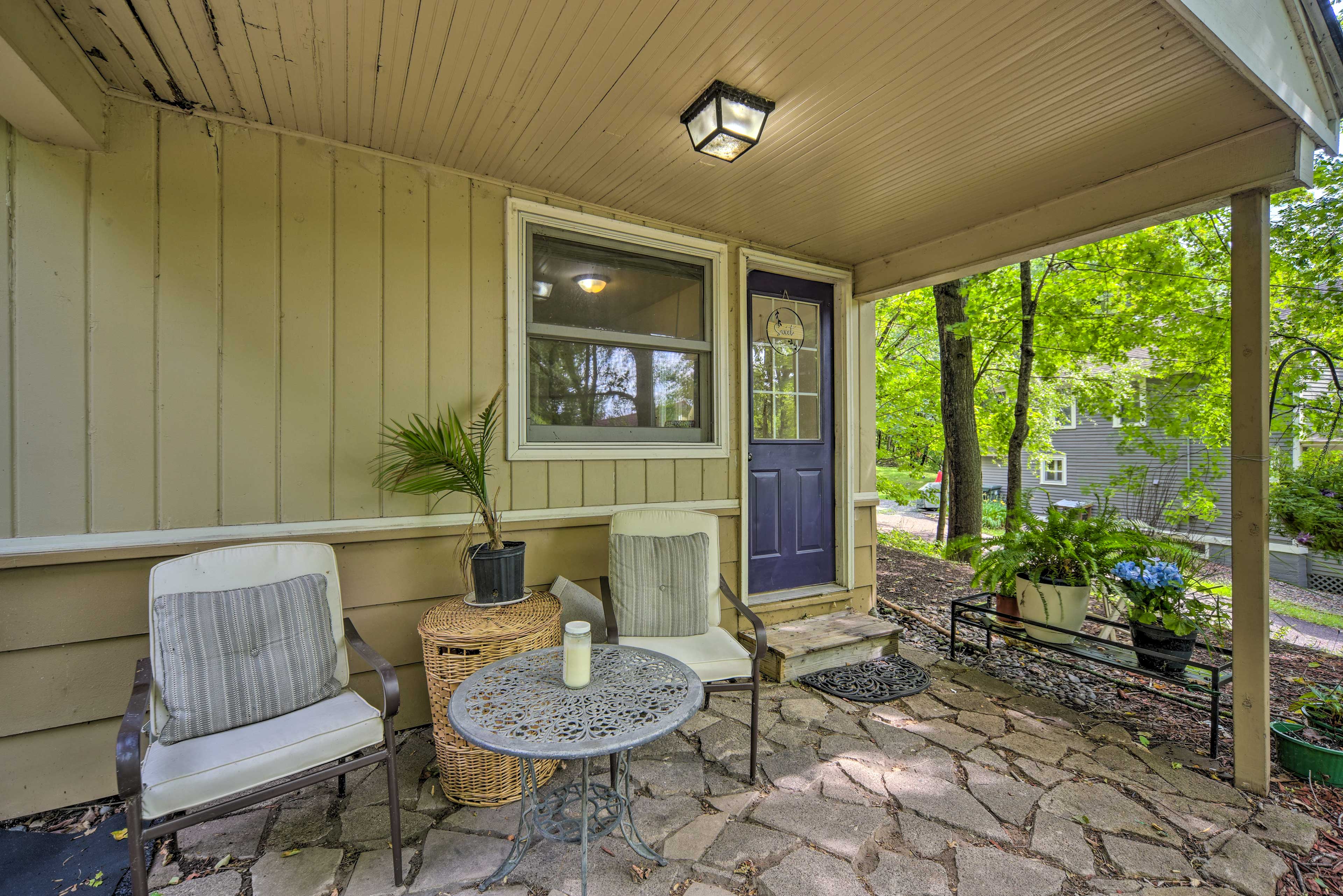 Outdoor Patio | Wooded Views | Walk to St. Croix River