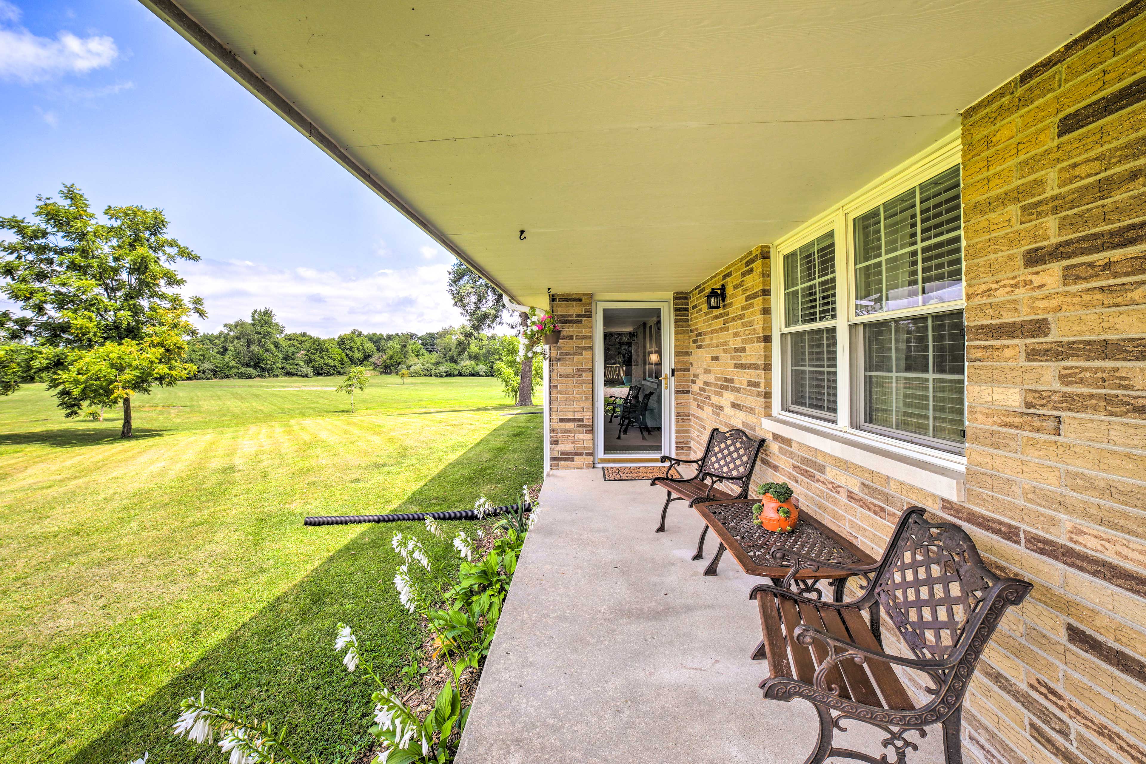 Private Patio | Security Camera Doorbell | Keyless Entry