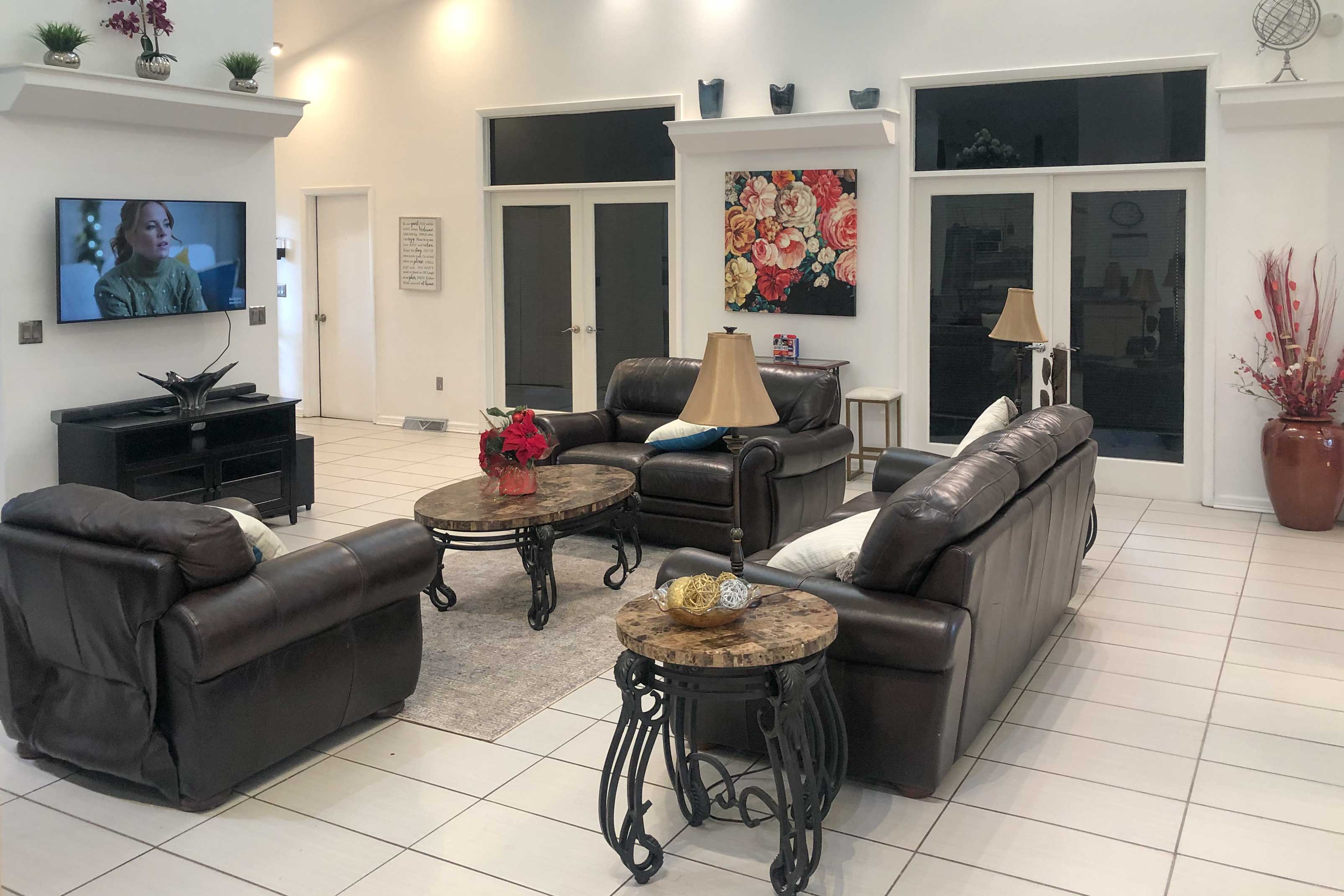 Living Room | Smart TV | Home Theater System | Frosted Skylight