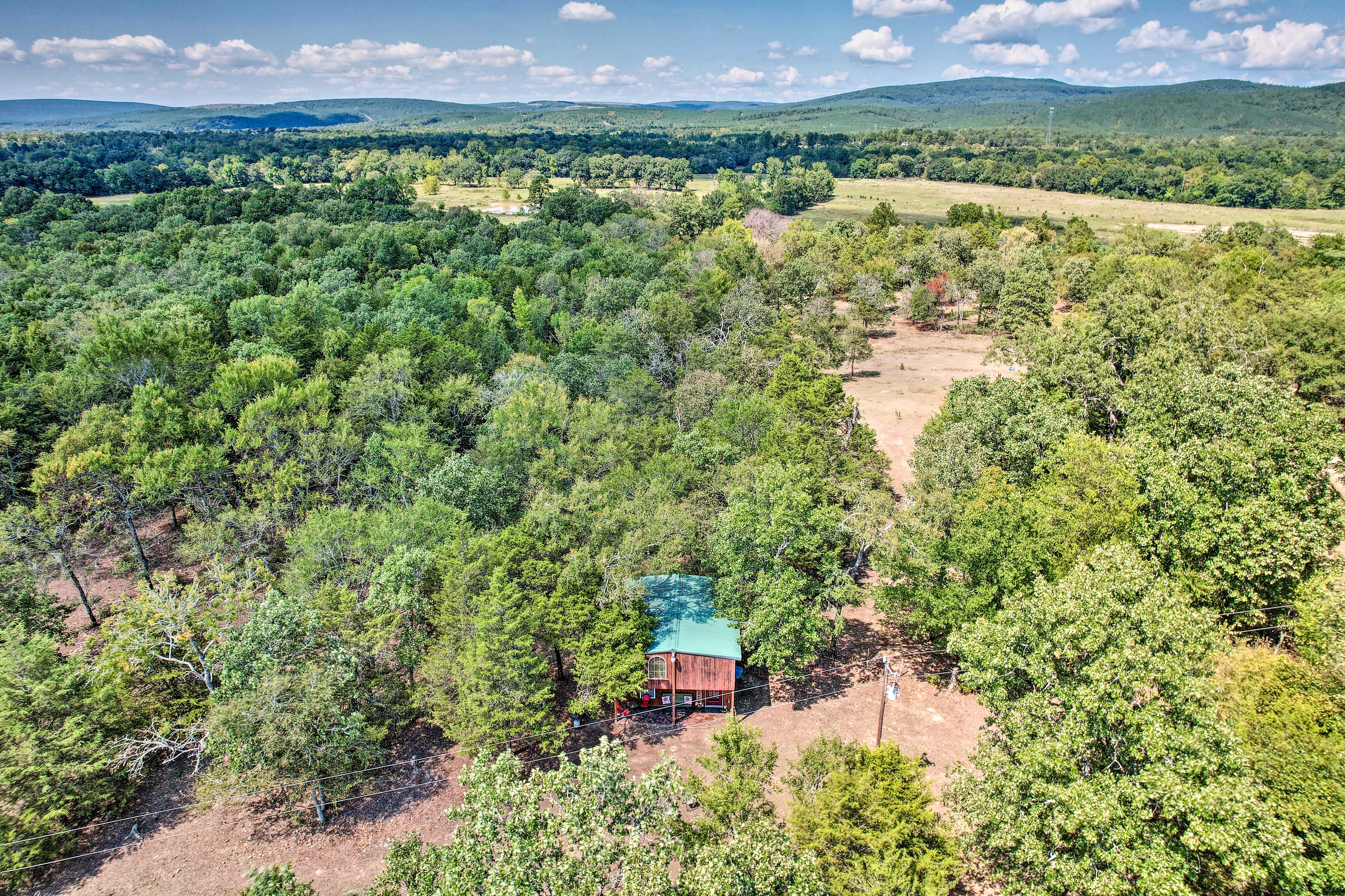 Aerial View | Gravel Driveway (5 Vehicles) | Trailer & ATV Parking Allowed