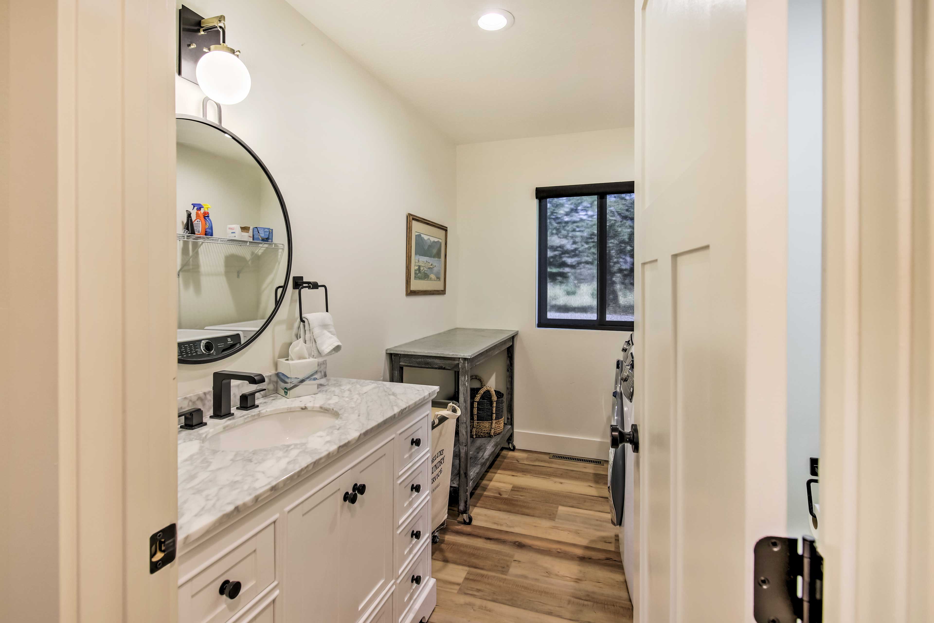 Bathroom | Steps Required | 1st Floor | Laundry Detergent | Iron & Board