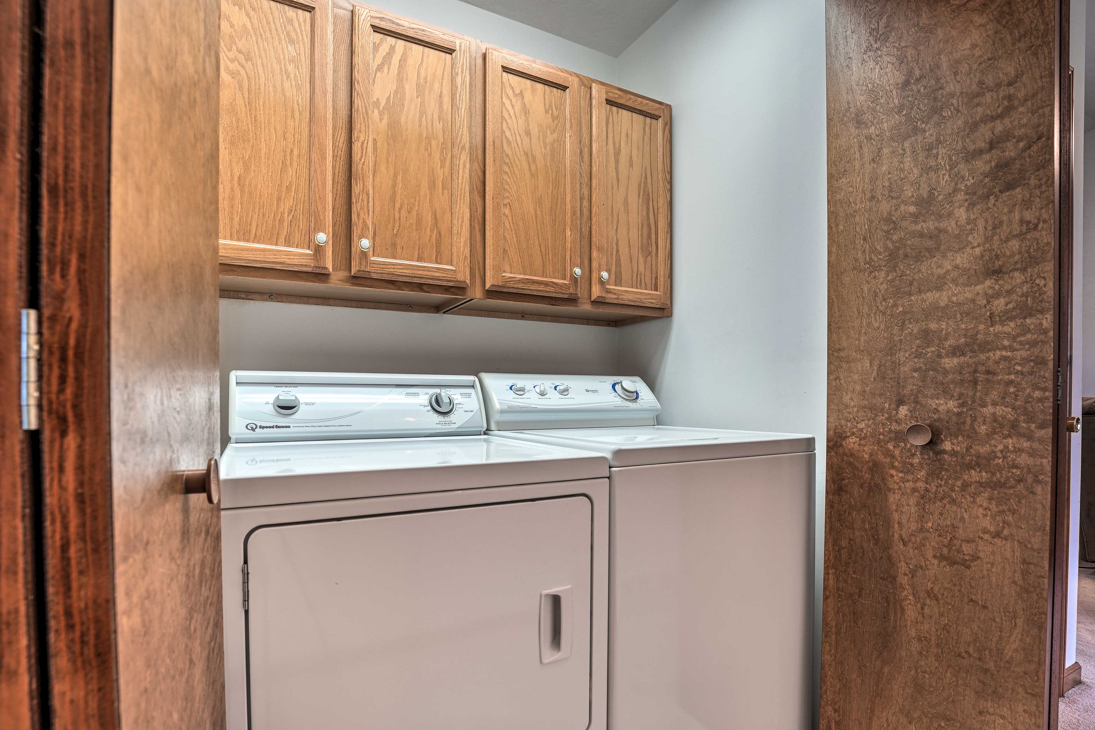 Laundry Closet | Main Level | Washer + Dryer | Laundry Detergent