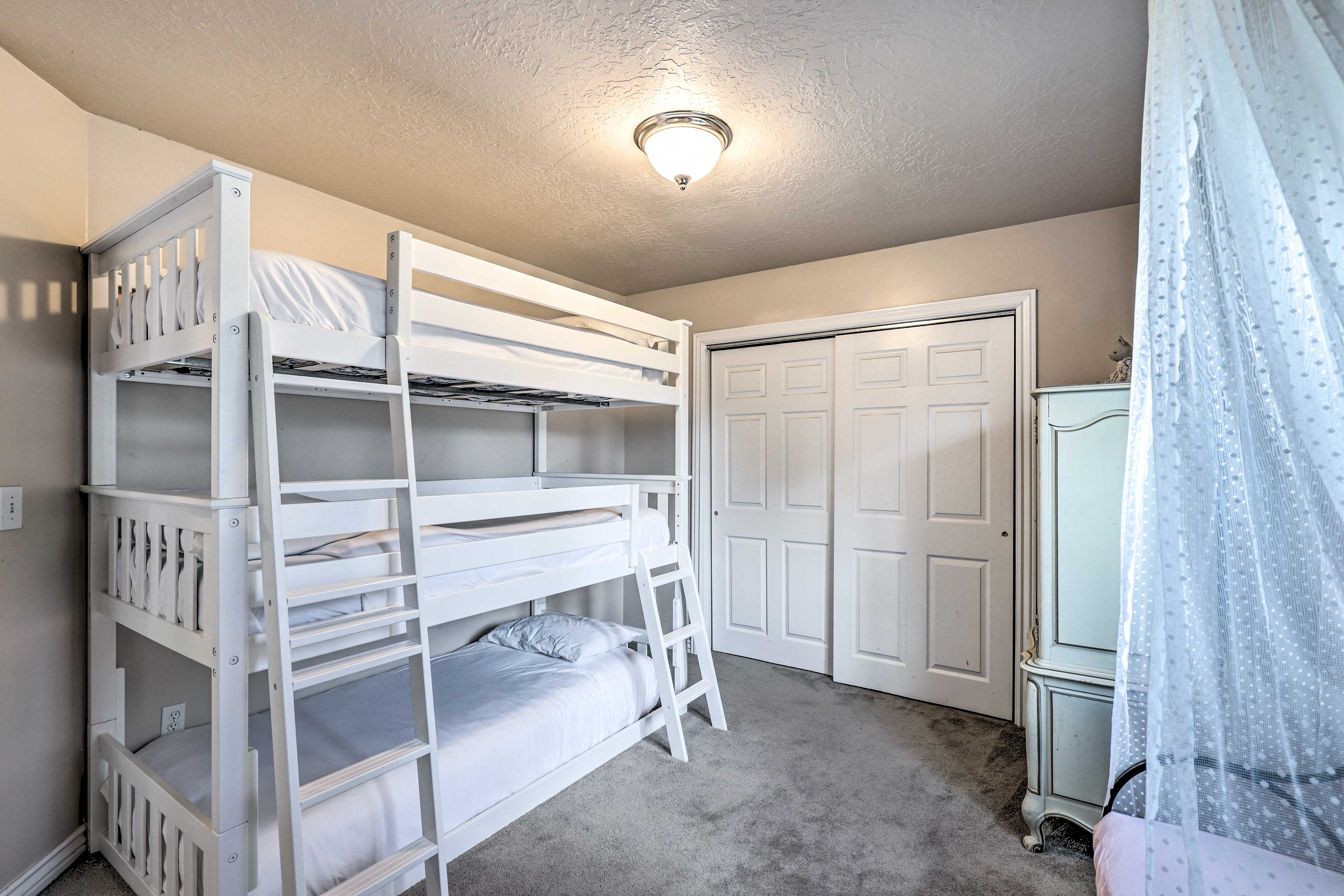 Bedroom 2 | Triple Twin Bunk Bed | Main Level
