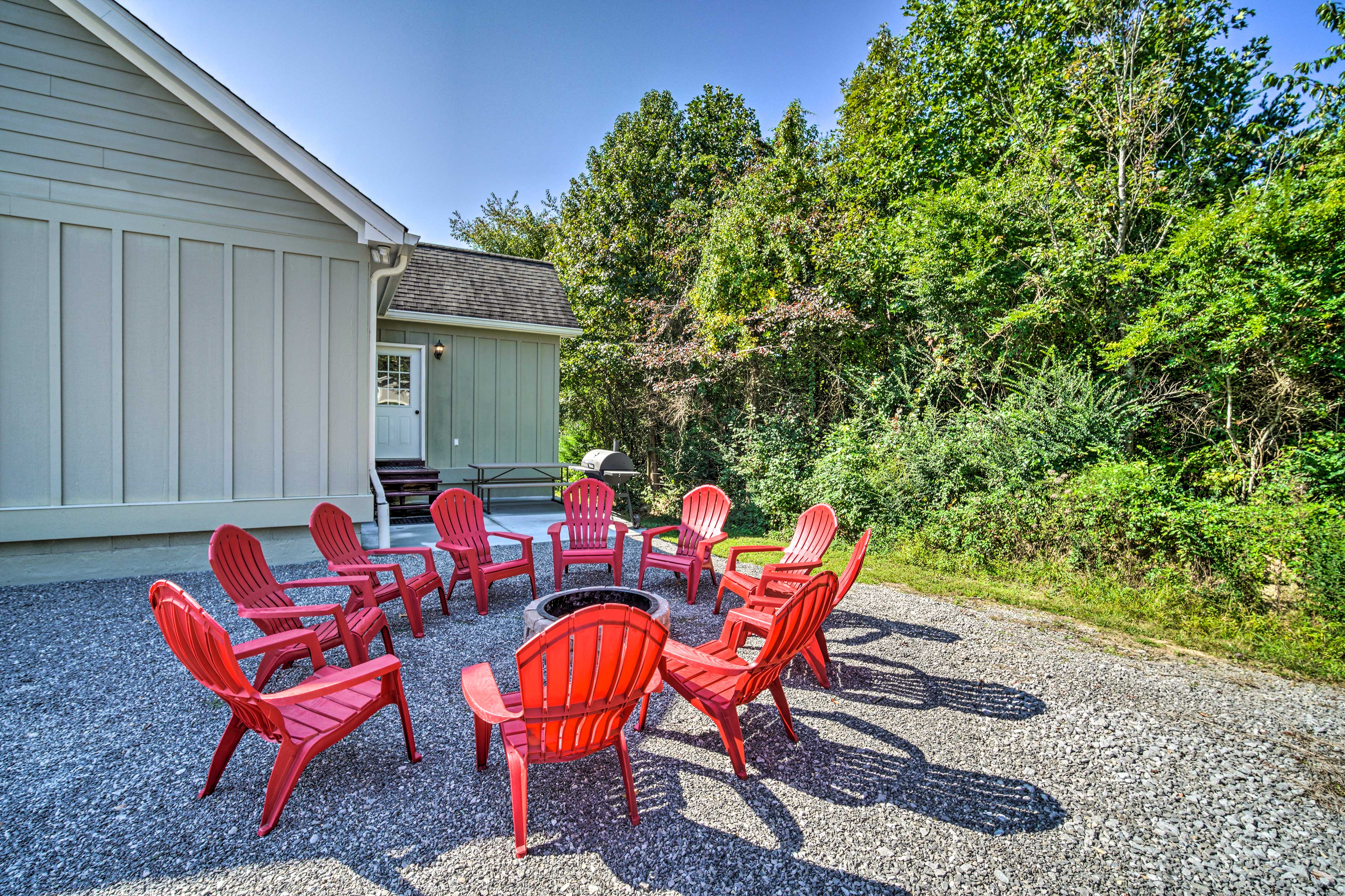 Fire Pit | Charcoal Grill | Shared Yard | Additional Vacation Rentals Available