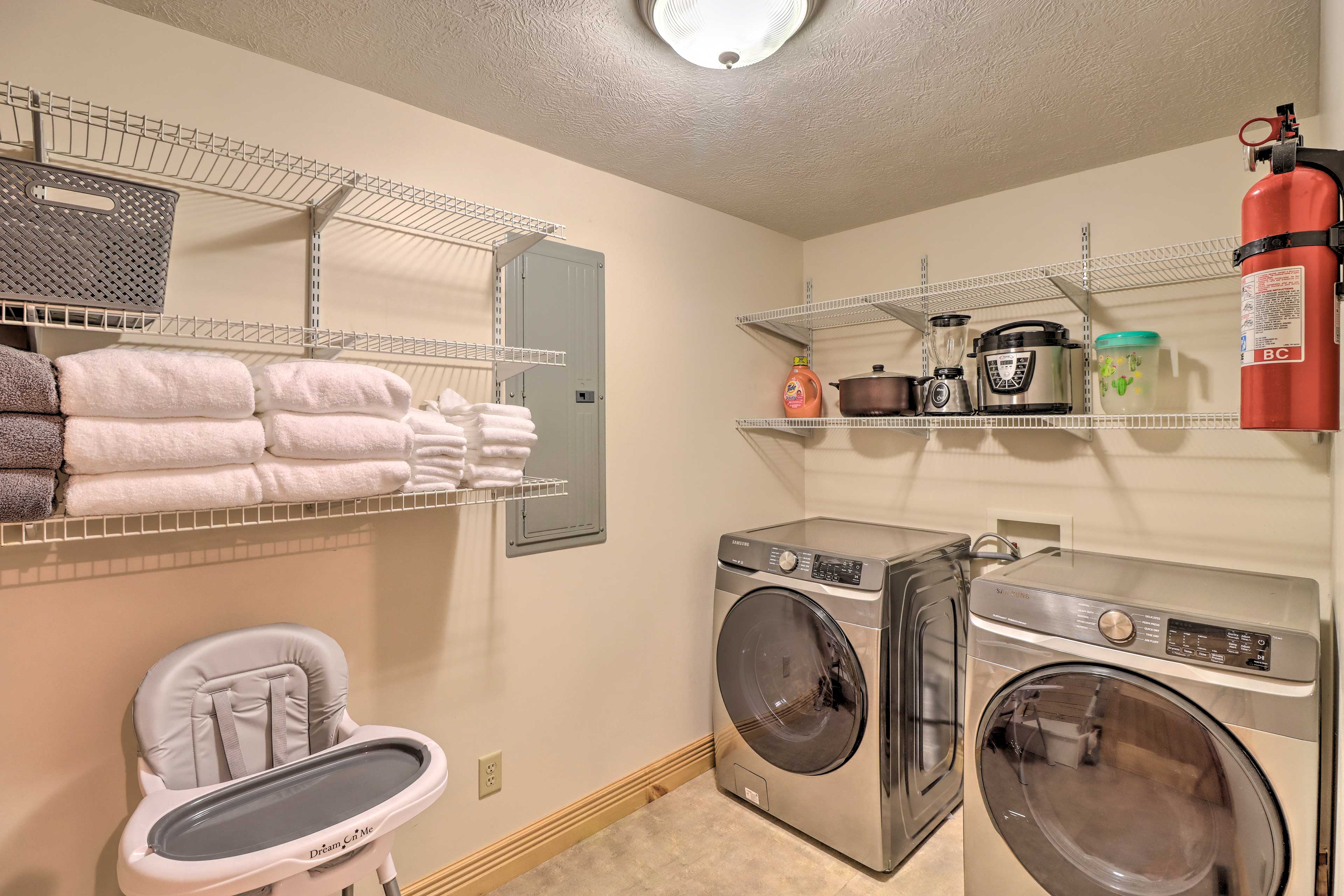 Laundry Area | Washer/Dryer | Clothes Steamer | Laundry Detergent | Iron/Board
