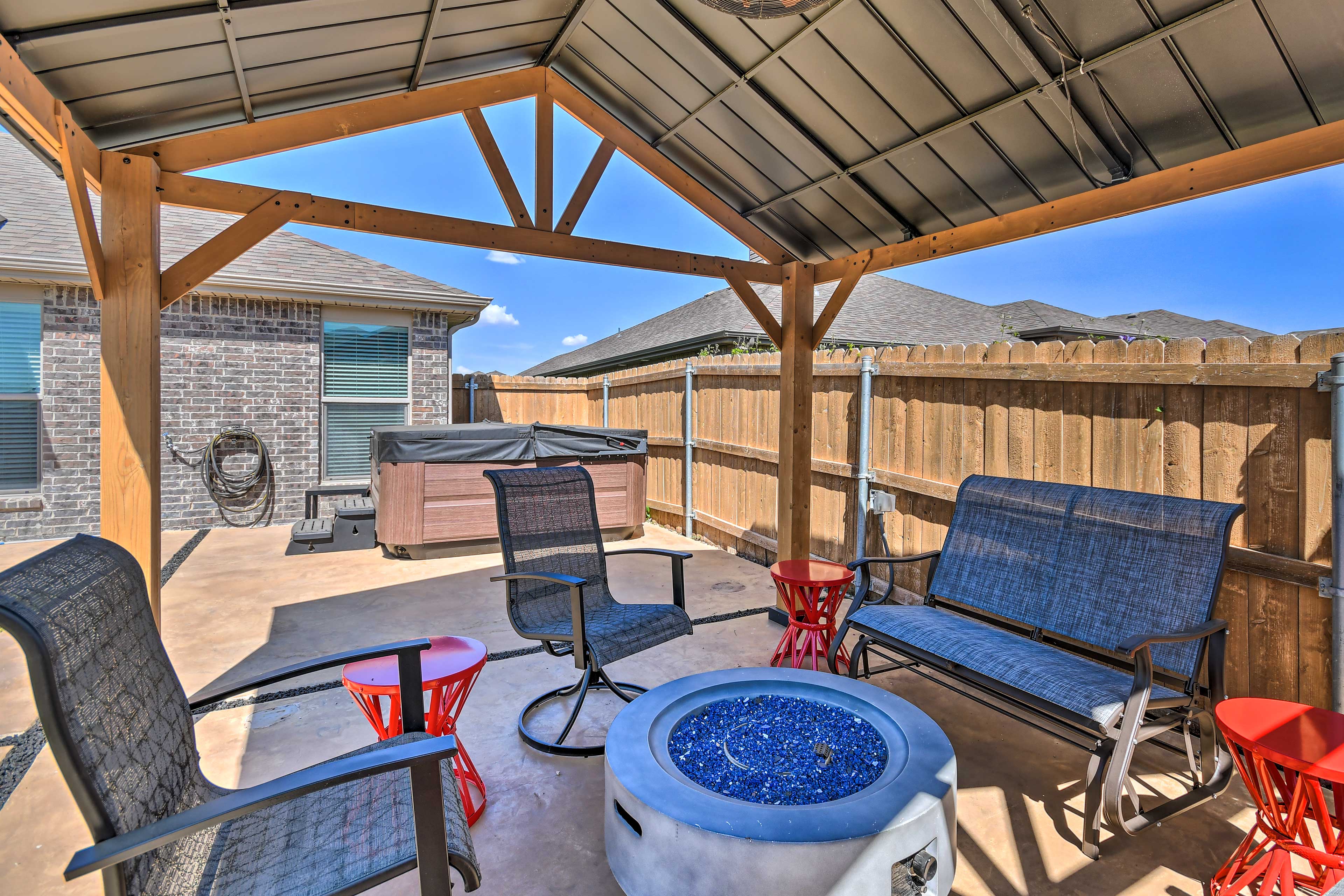 Gazebo w/ Fire Pit | Private Hot Tub | Gas Grill