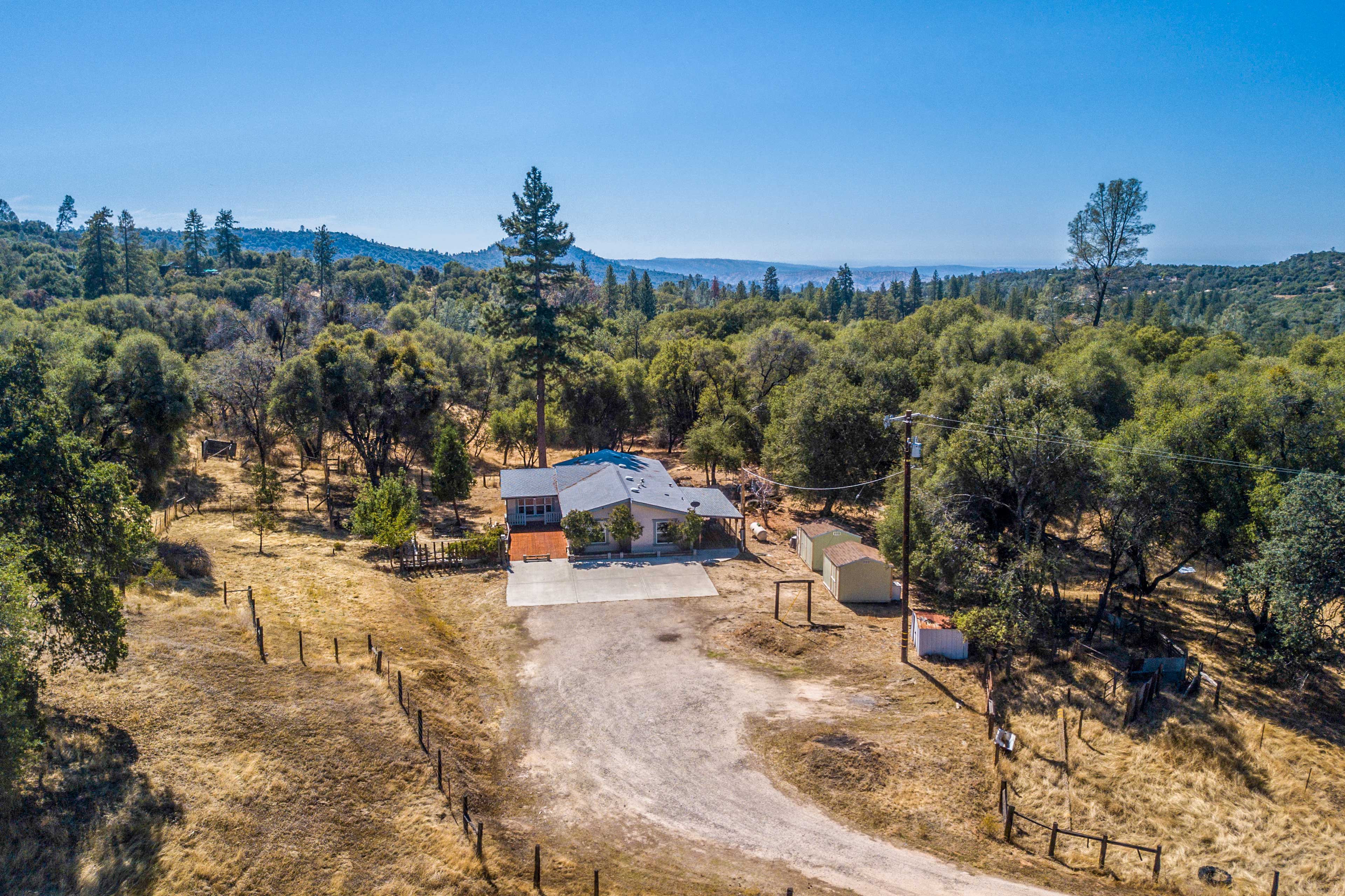 Property Overhead View | Single-Story House | Private, Secluded Setting