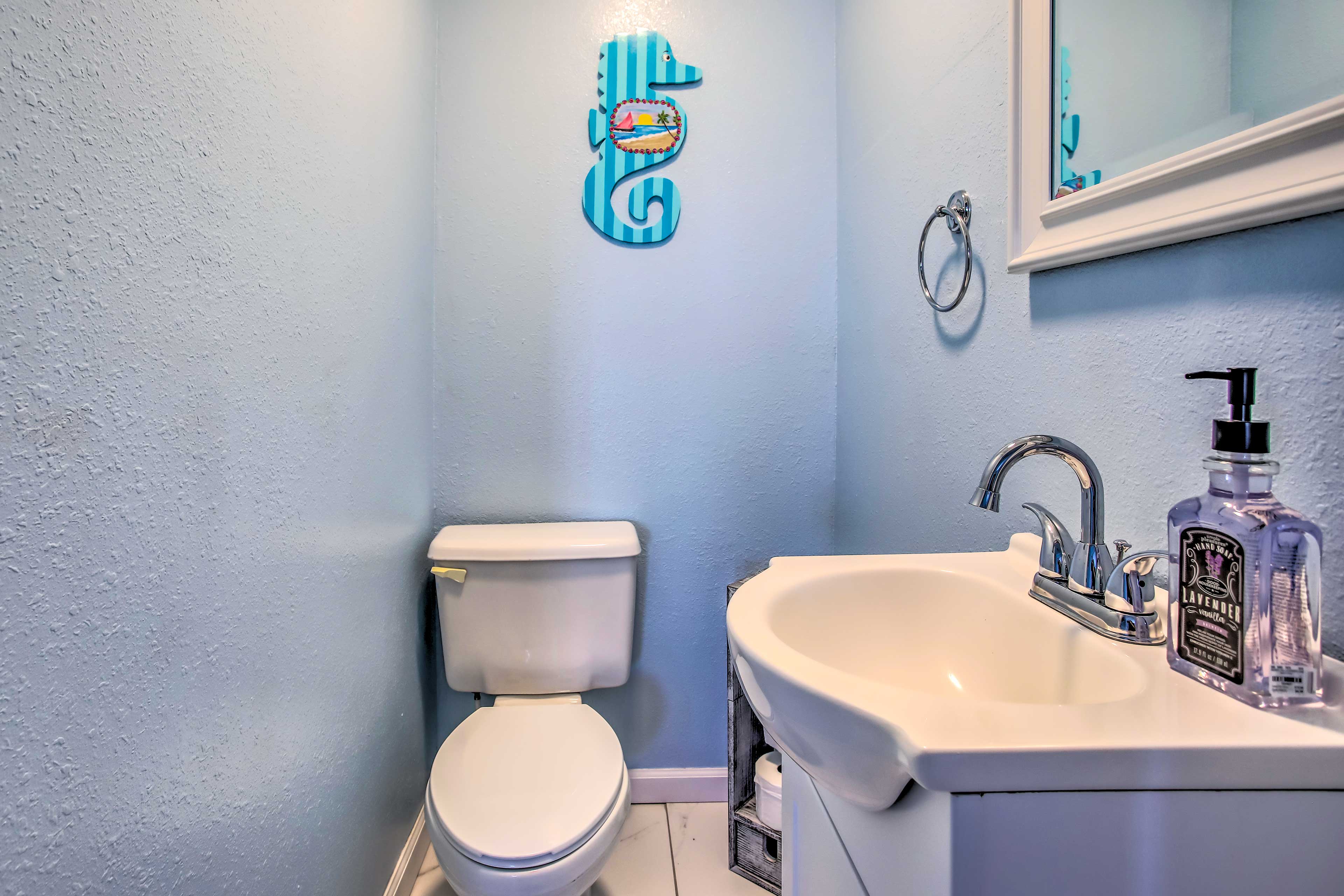 Half-Bathroom | 1st Floor | Toiletries Provided