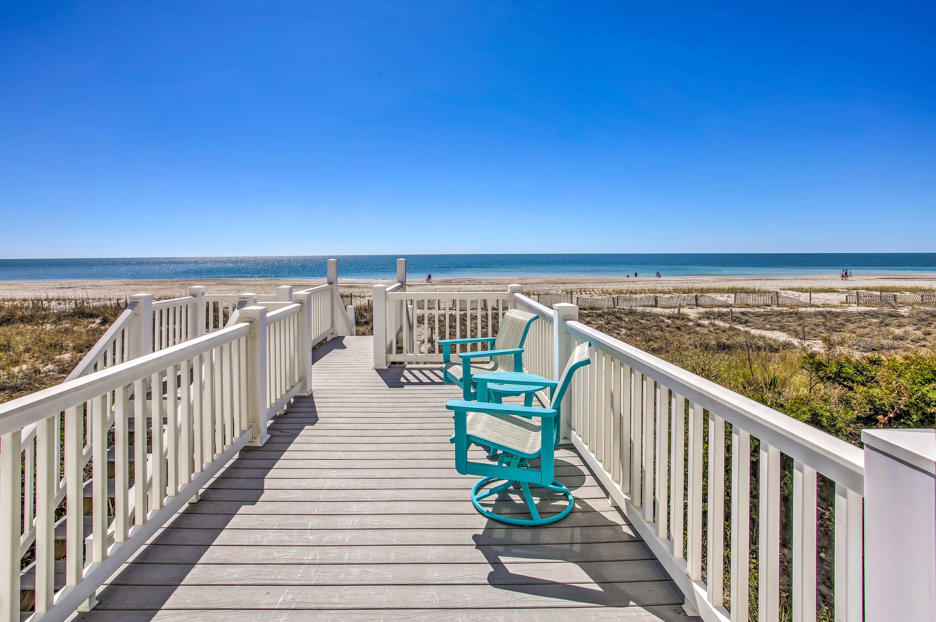 Private Beachfront Deck | Walk to Beach | 2-Story Home