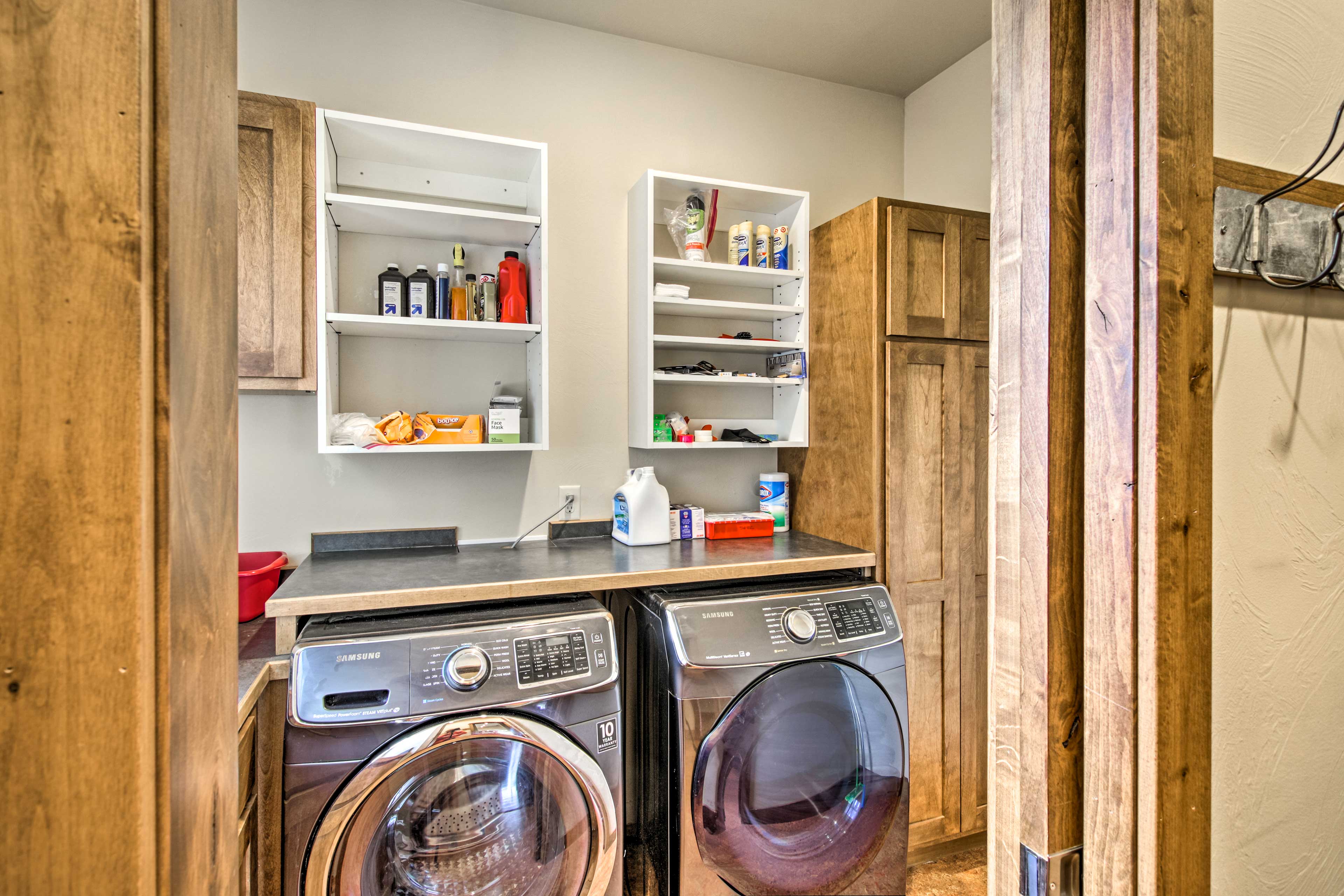 Laundry Area | Washer/Dryer | Hangers | Trash Bags/Paper Towels