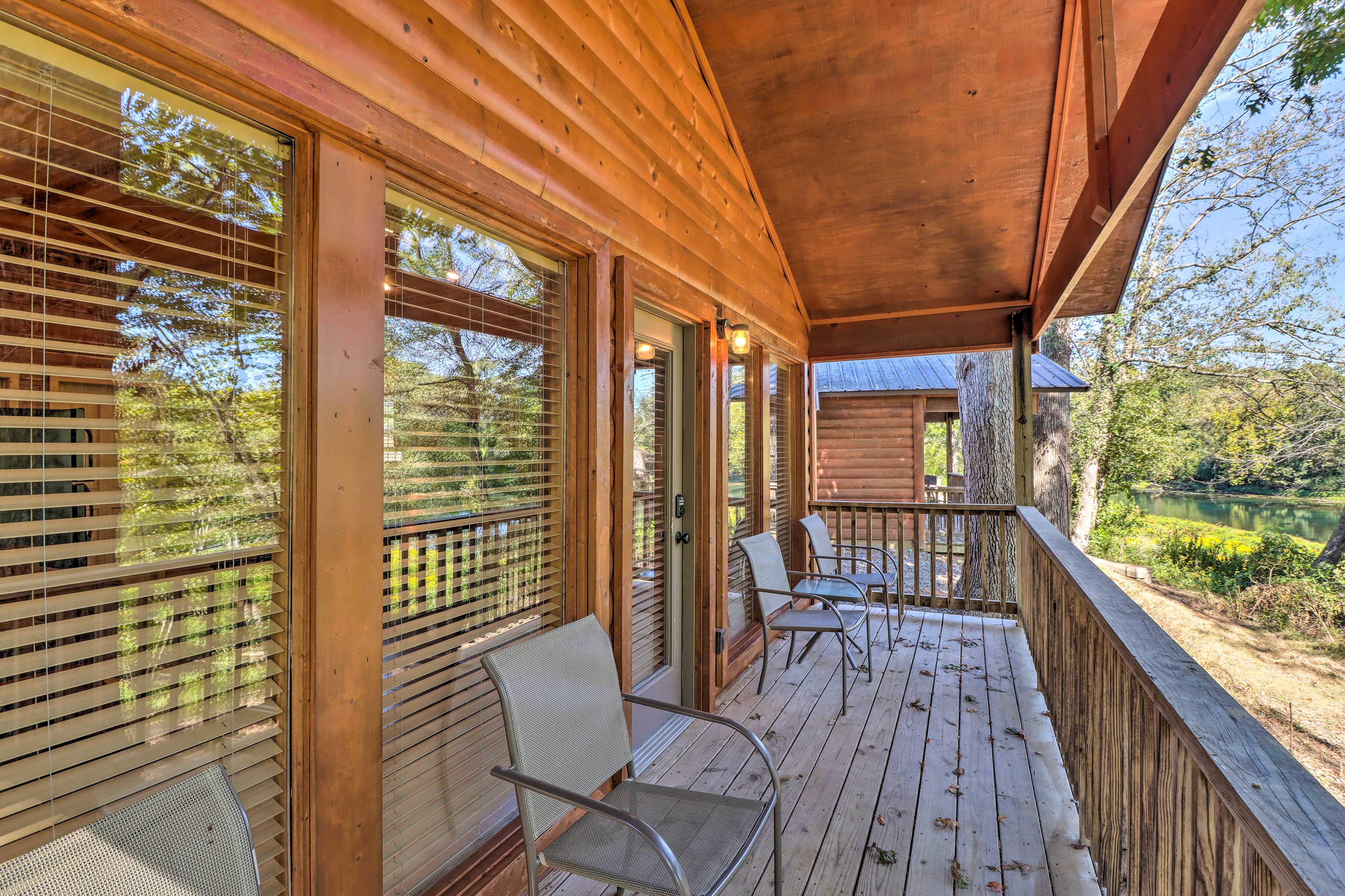 Covered Deck | River Views | Seating | 640 Sq Ft
