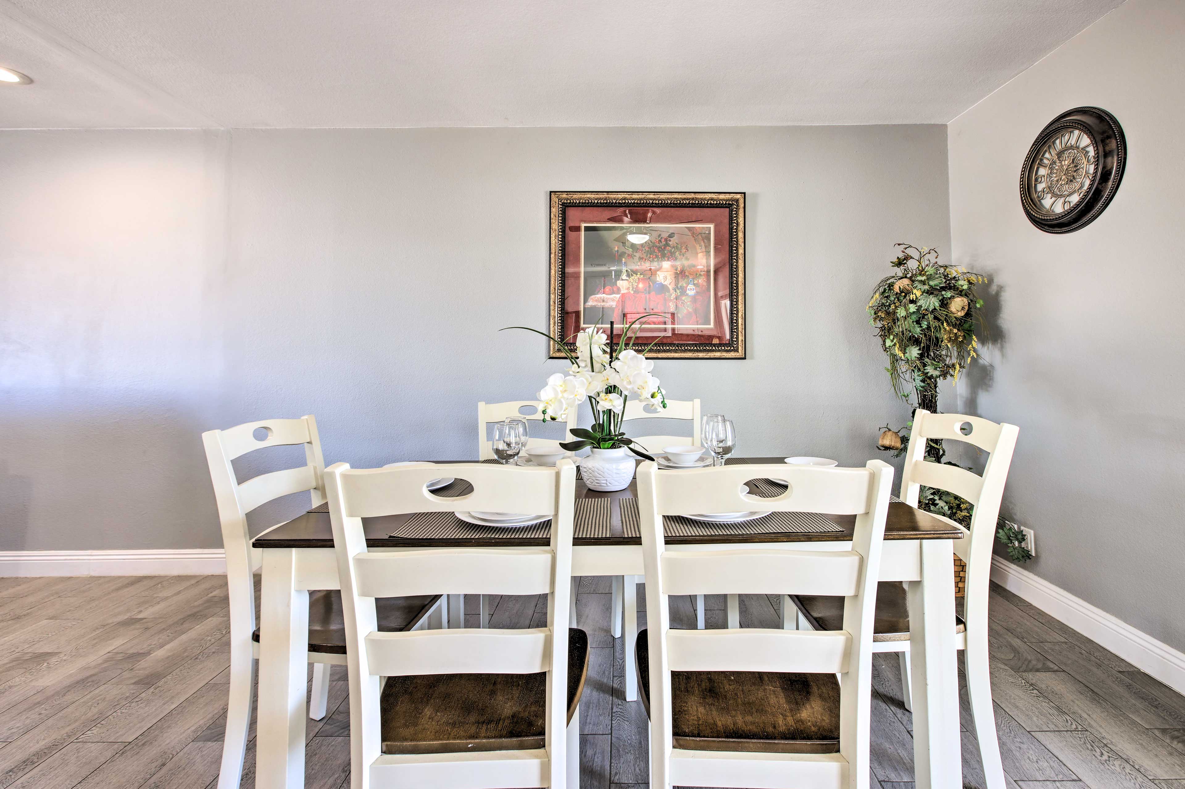 Dining Area | Dishware/Flatware | High Chair | Trash Bags/Paper Towels