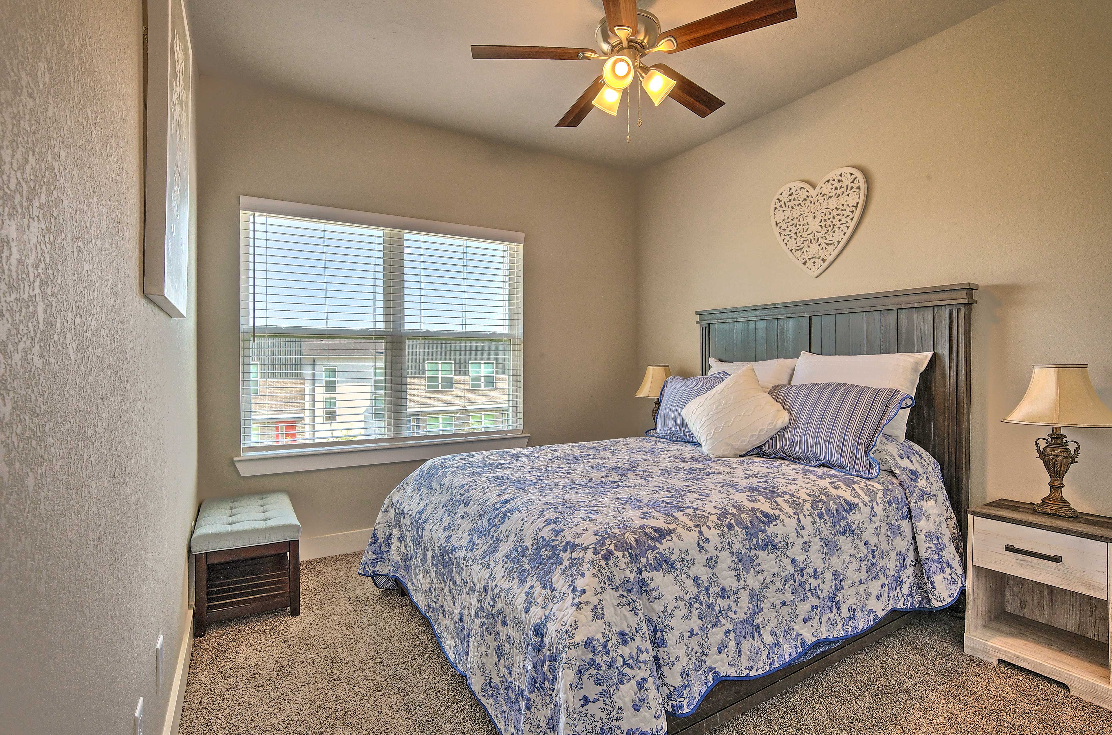 Bedroom 2 | 2nd Floor | Queen Bed | Seating | Walk-In Closet