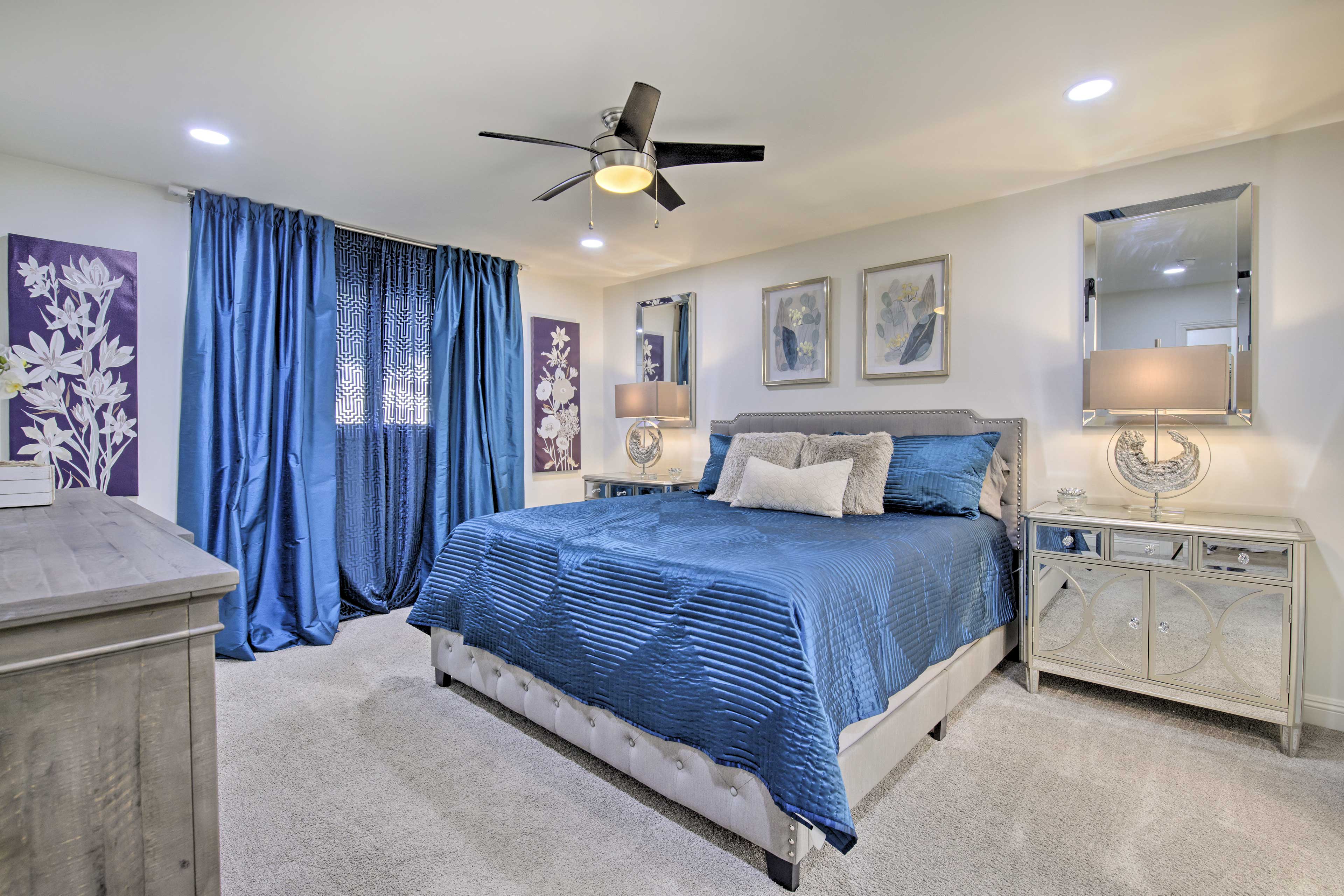 Bedroom 1 | King Bed | Smart TV | Dresser | Walk-In Closet | En-Suite Bathroom