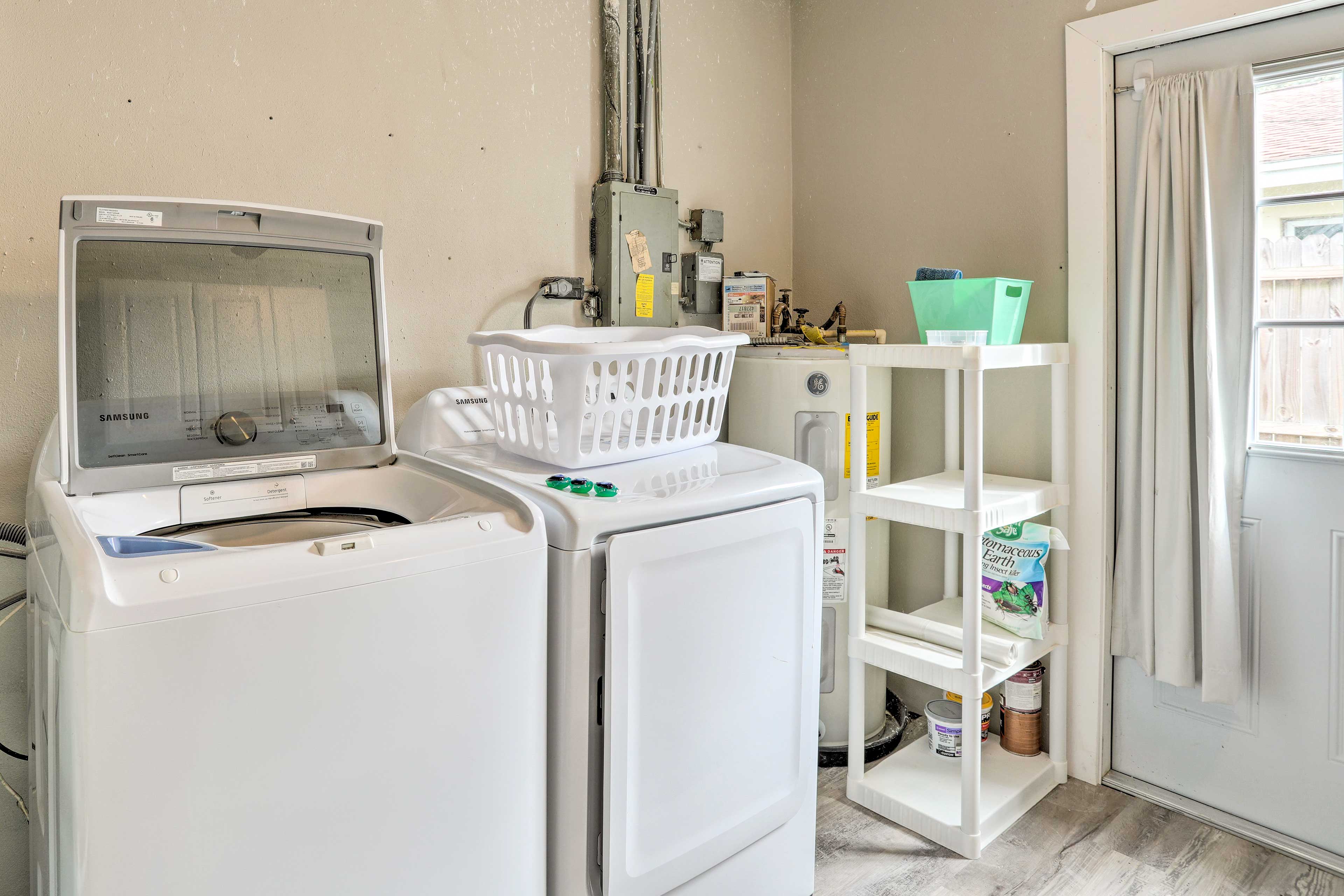 Laundry Room | Washer + Dryer | Iron/Board