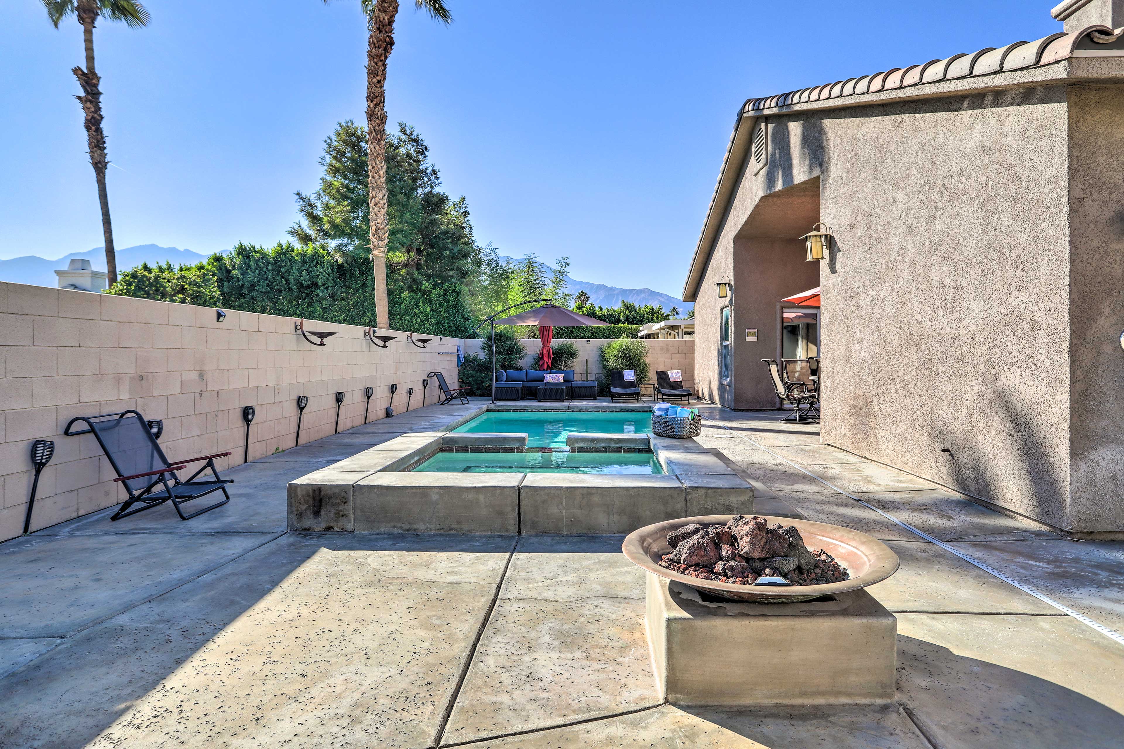 Mtn-View Cathedral City Home: Saltwater Pool!