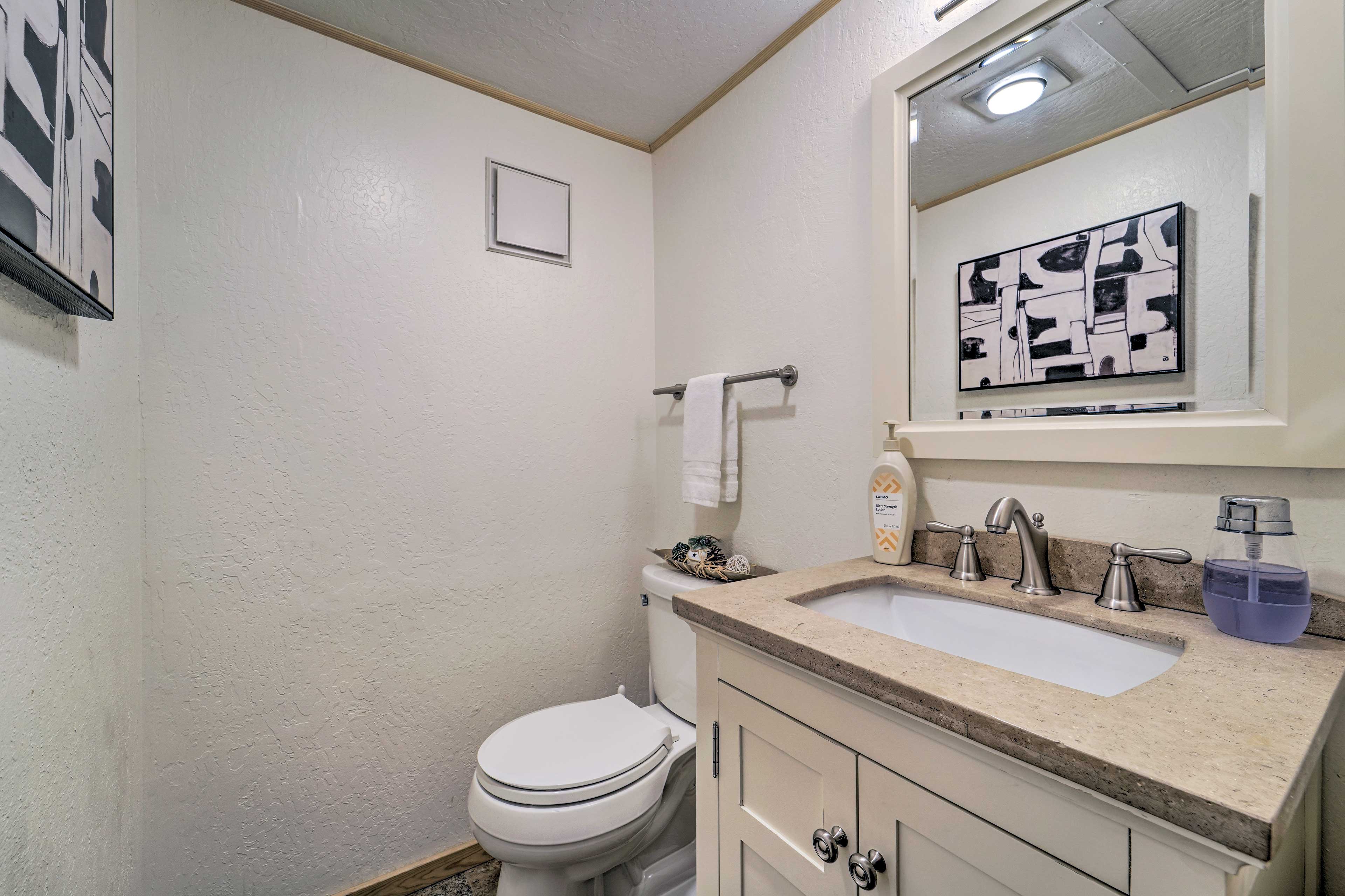 Half Bathroom | 1st Floor | Washer/Dryer | Laundry Detergent | Iron/Board