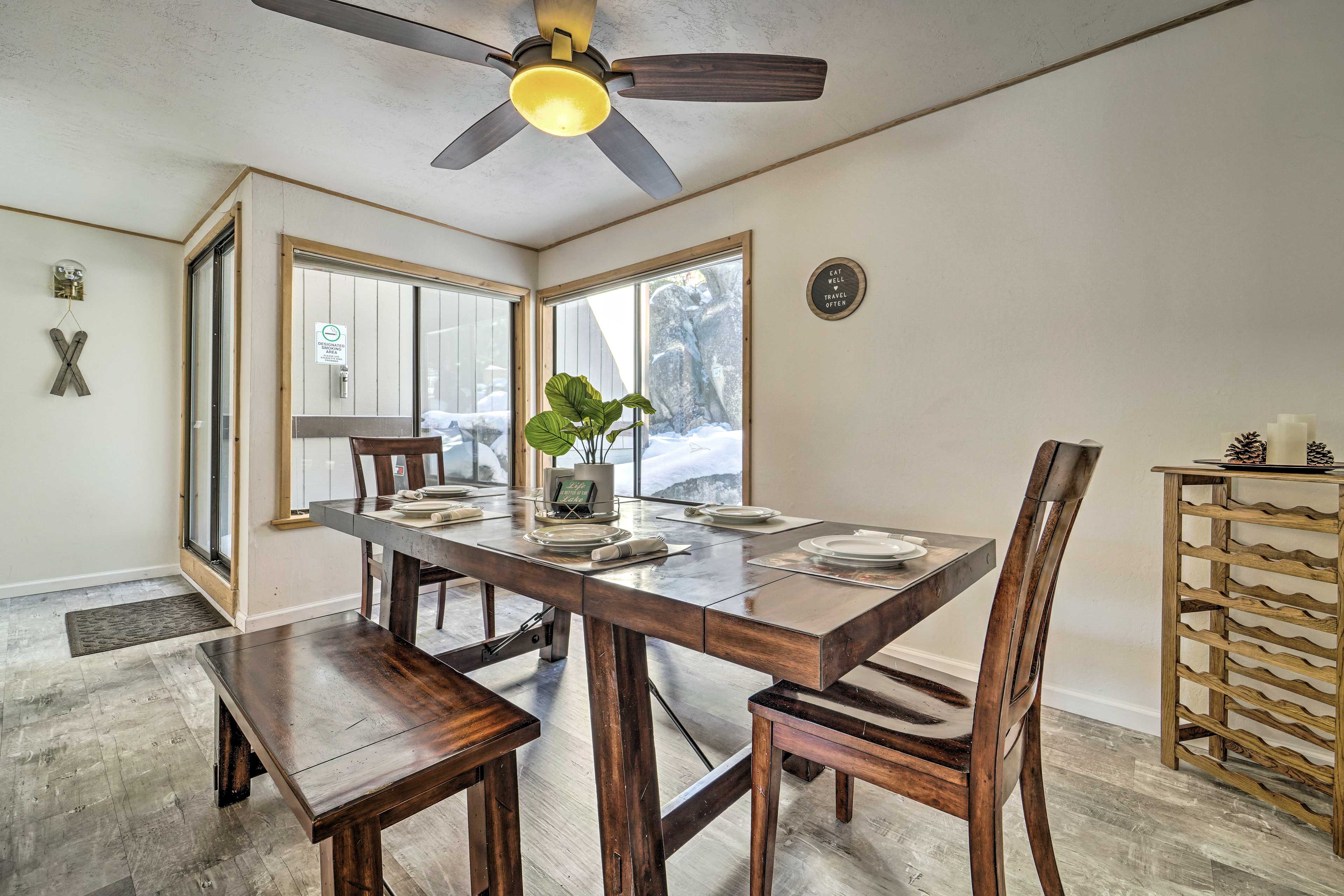 Dining Area | Dishware/Flatware | Trash Bags/Paper Towels