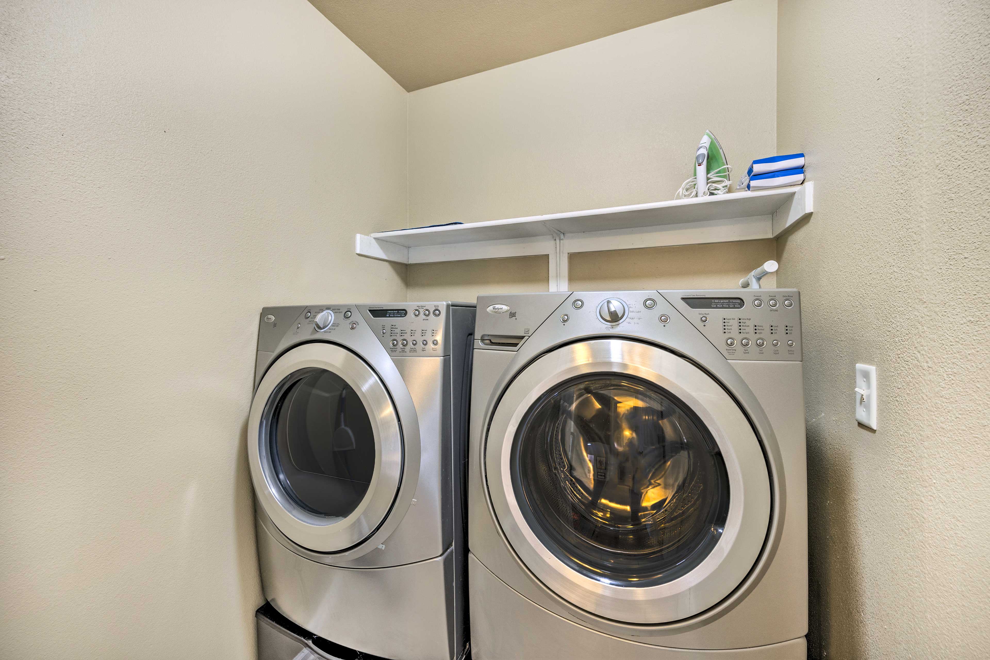 Laundry Area | Washer/Dryer | Iron/Board