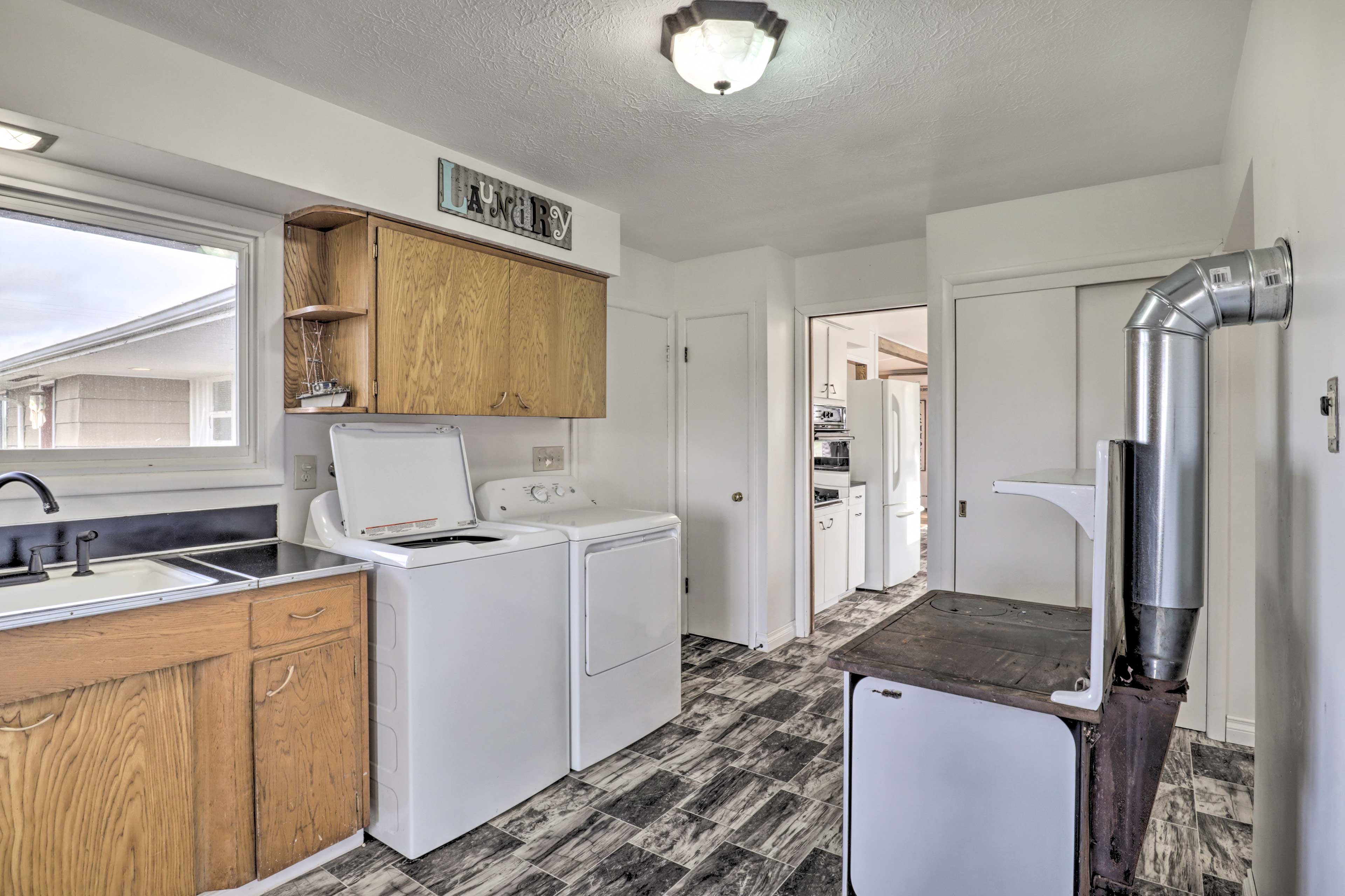 Laundry Room | Wood-Burning Stove