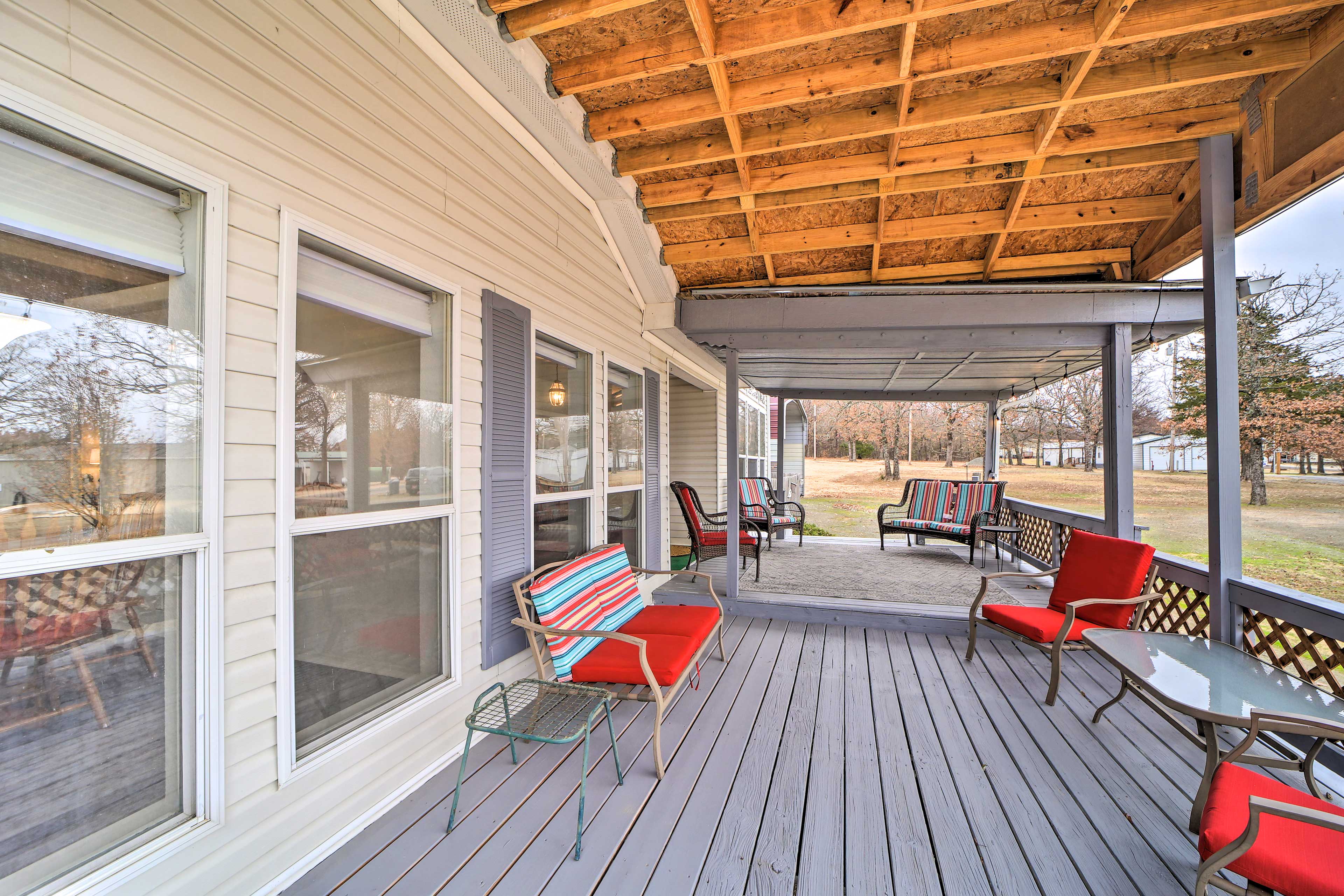 Covered Deck | Seating | Lake Views