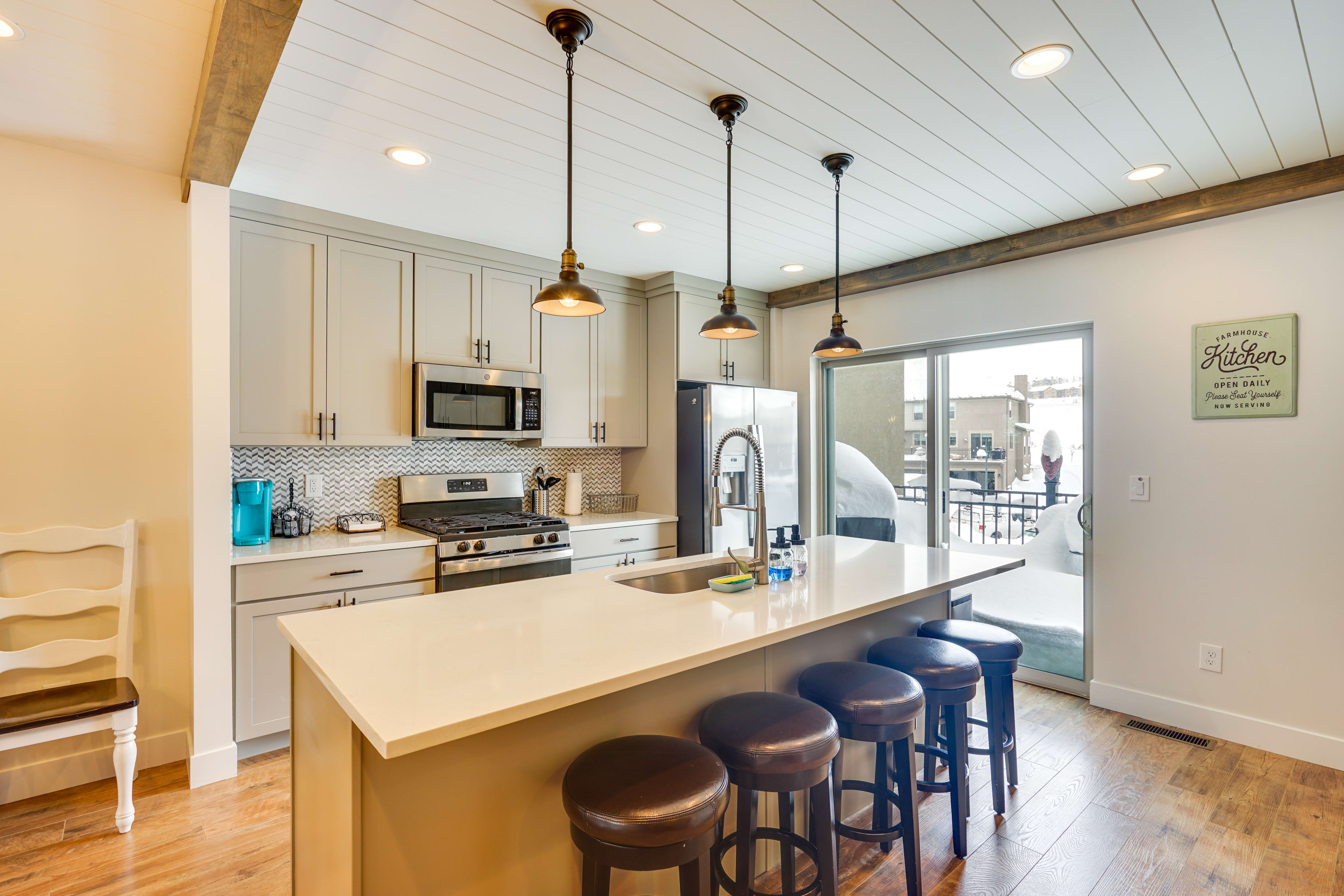 Kitchen | Breakfast Bar w/ Seating | Spices