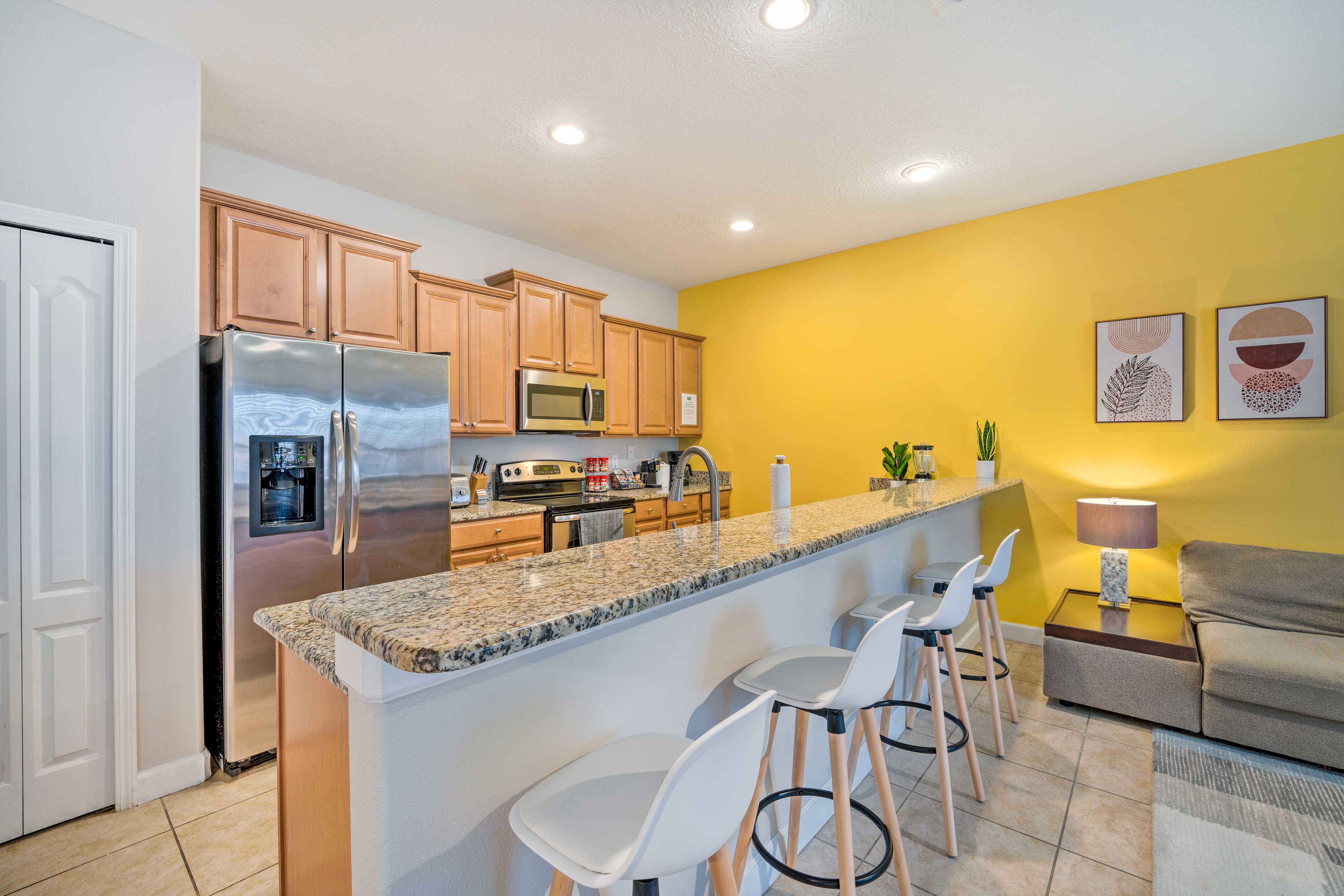 Kitchen | Coffee Maker | Toaster | Complimentary Snacks | Spices | Dishwasher