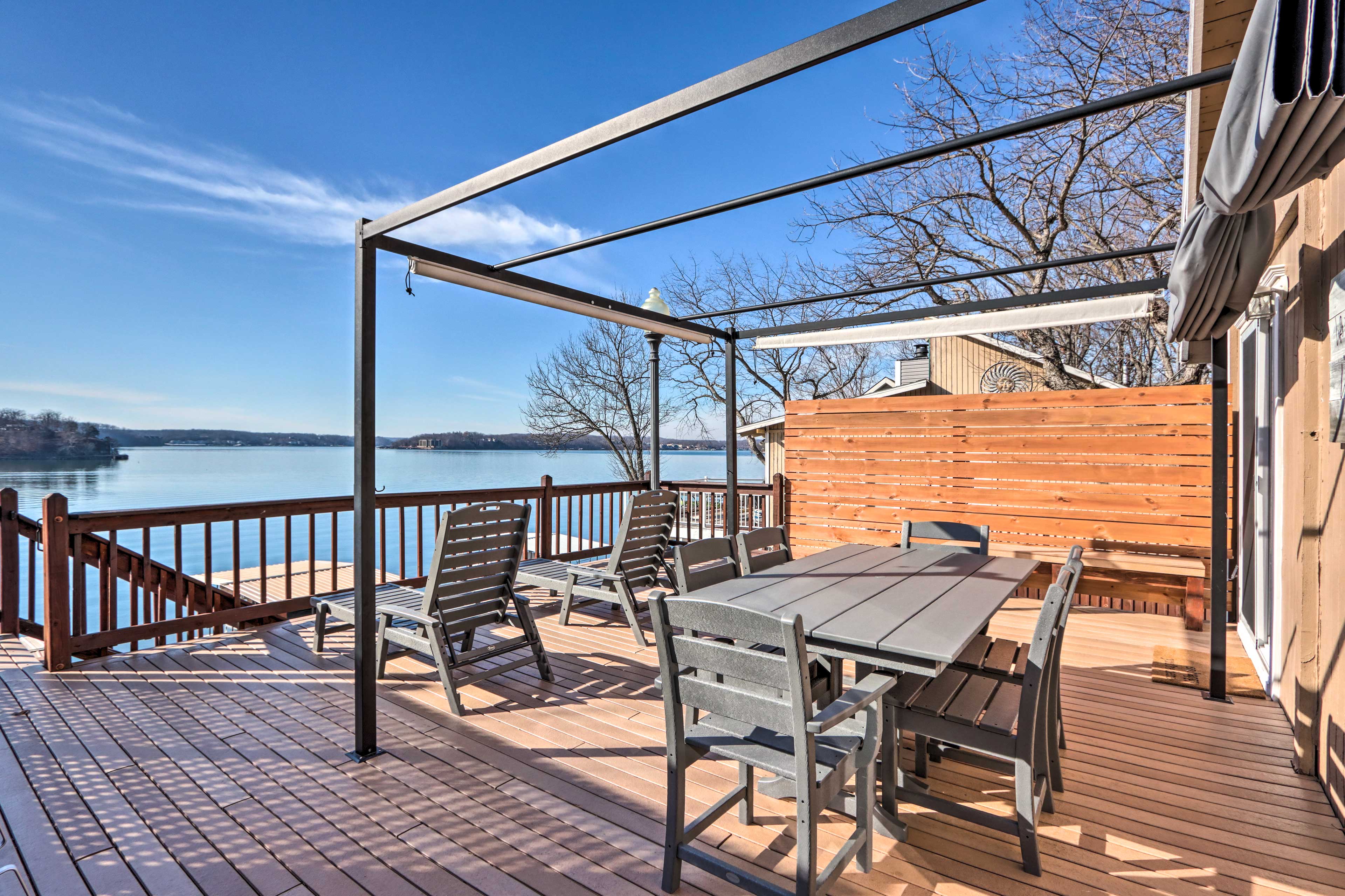 House Exterior | Furnished Deck | Dining Area | Gas Grill | Lake Views