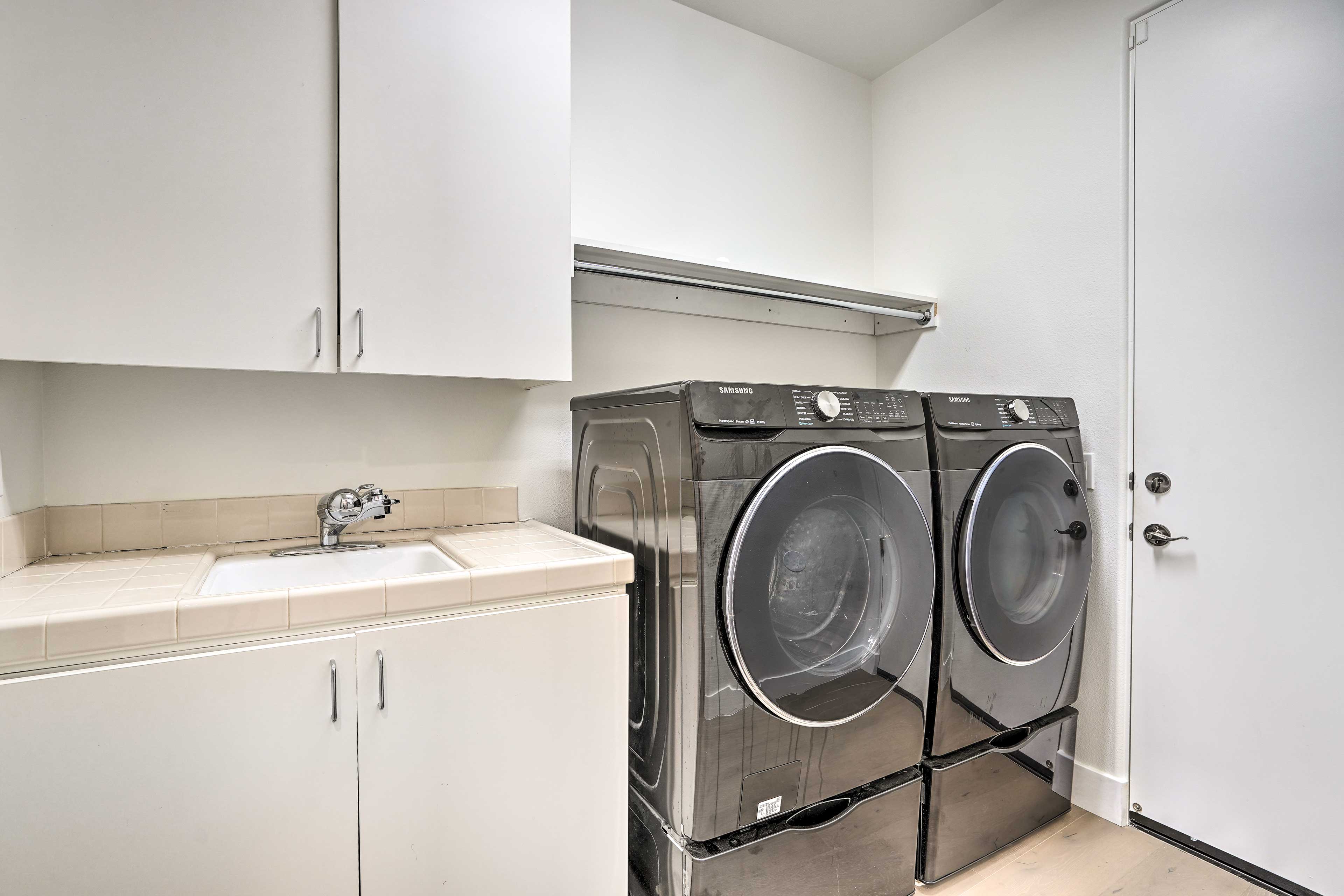 Laundry Room | Washer & Dryer | Iron & Board