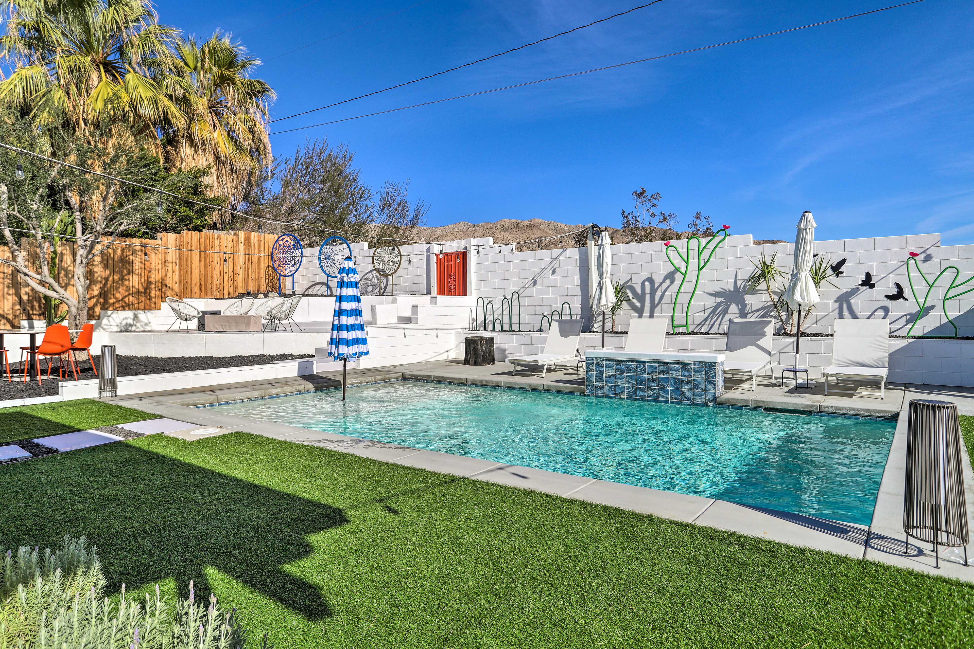 Pool Area | Lounge Chairs | Water Feature